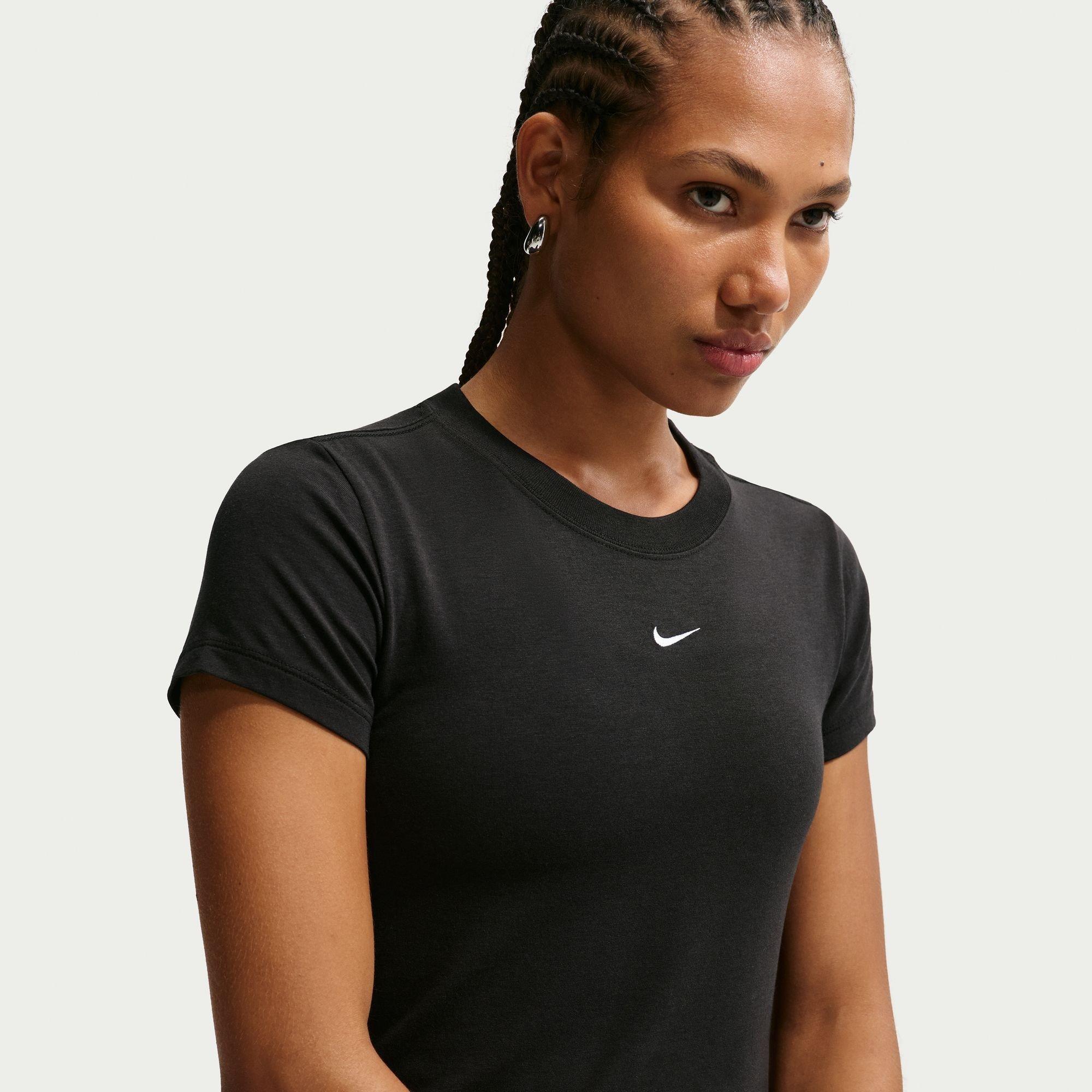Black - Nike - Sportswear Chill Knit T-Shirt Womens - 3
