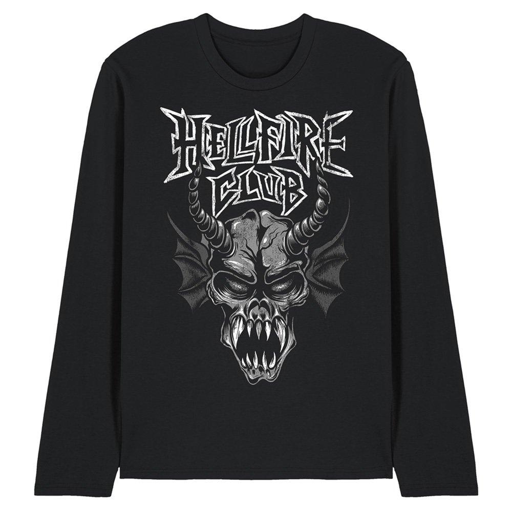 Black - Stranger Things - Stranger Things Hellfire Demon Face Long Sleeve T - 1