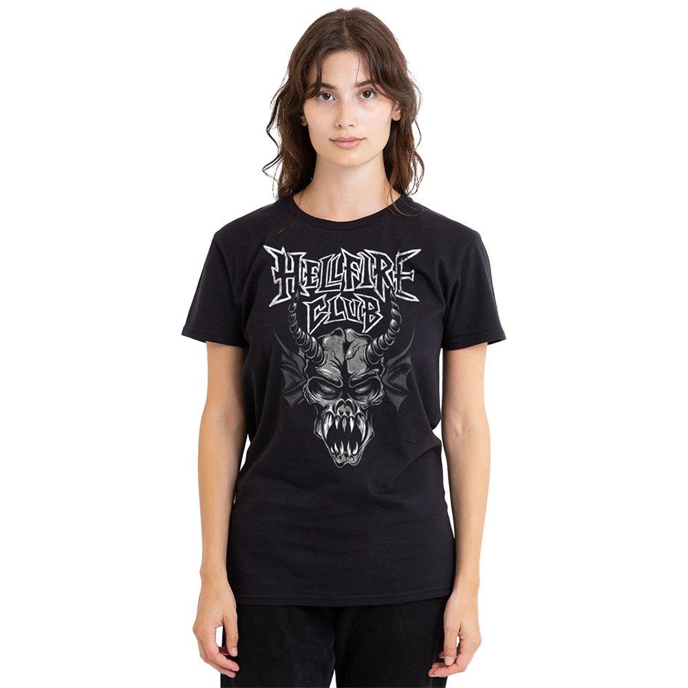 Black - Stranger Things - Stranger Things Hellfire Demon Face T-Shirt Black - 1