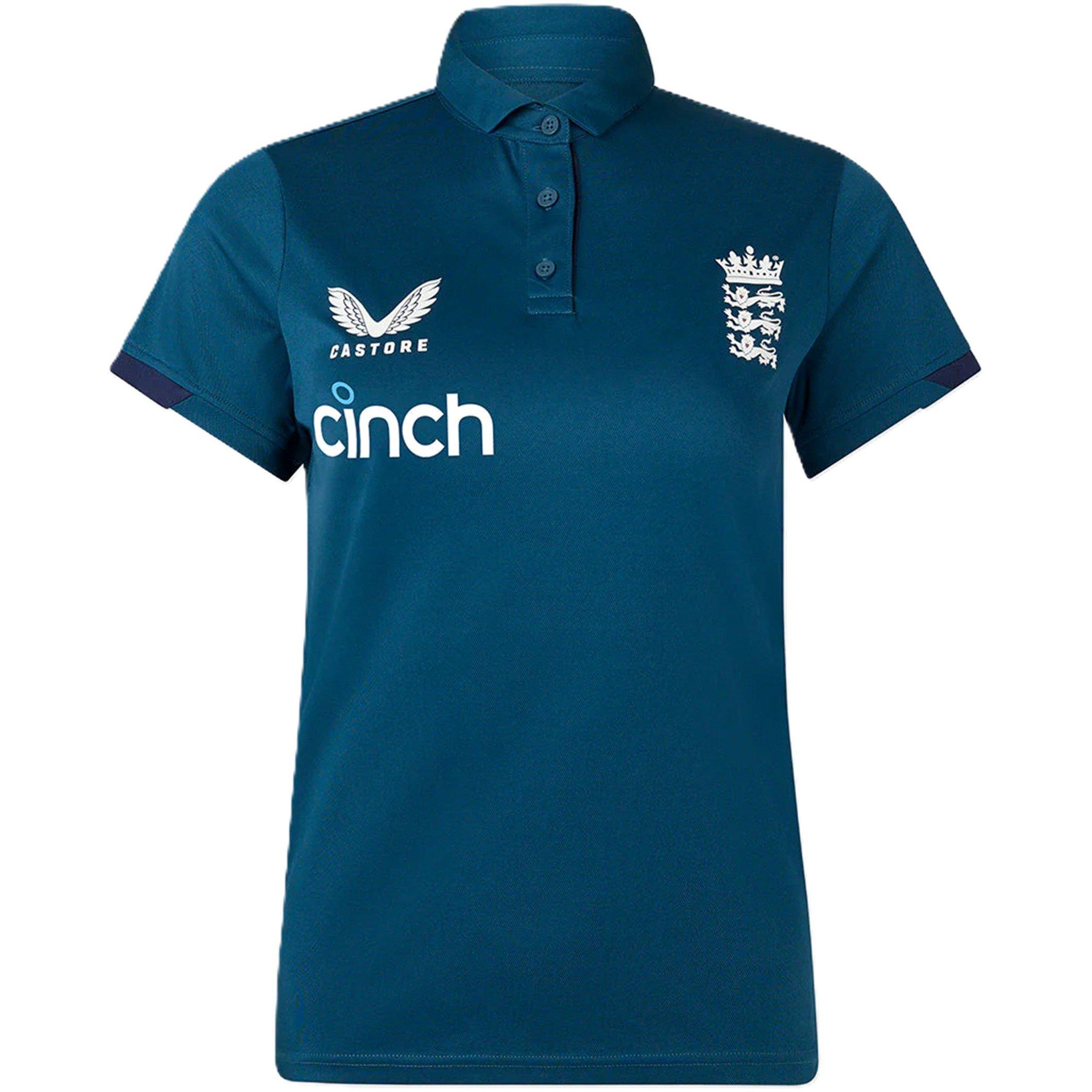 Castore Women's Cricket Polo Shirt - Dd/Peacoat/Wh - 12 (M)