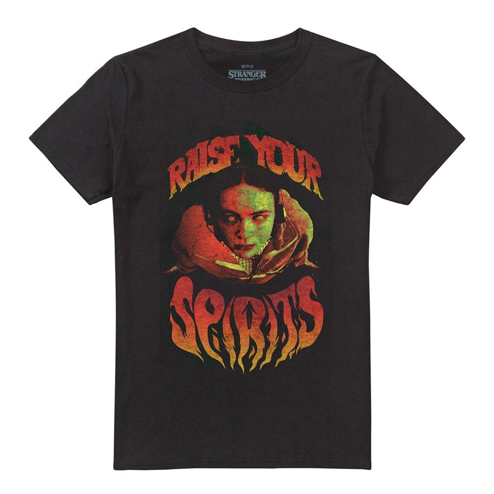 Black - Stranger Things - Stranger Things Raise Your Spirits T-Shirt Black - 4