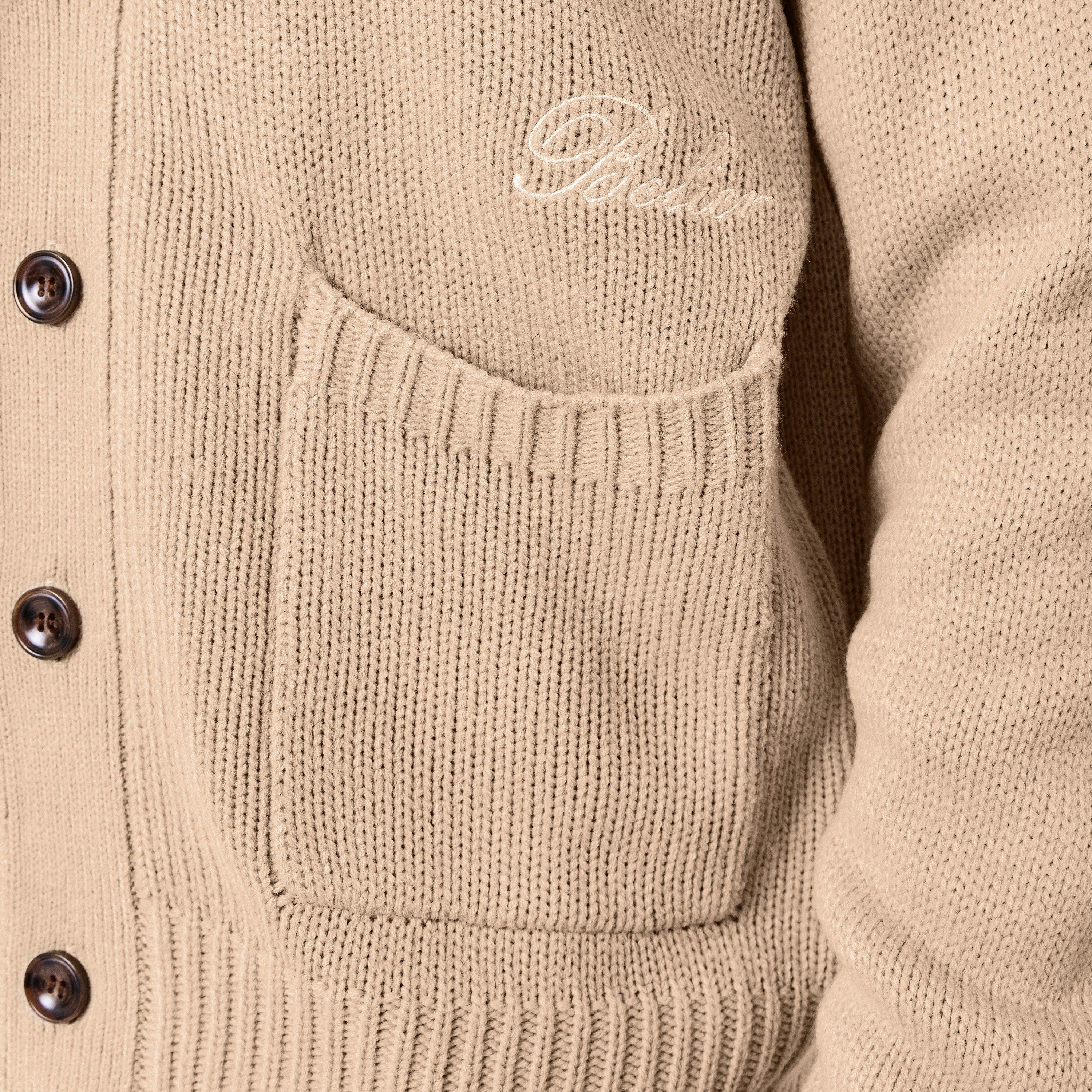 Beige - BELIER - Men's Cardigan - 5