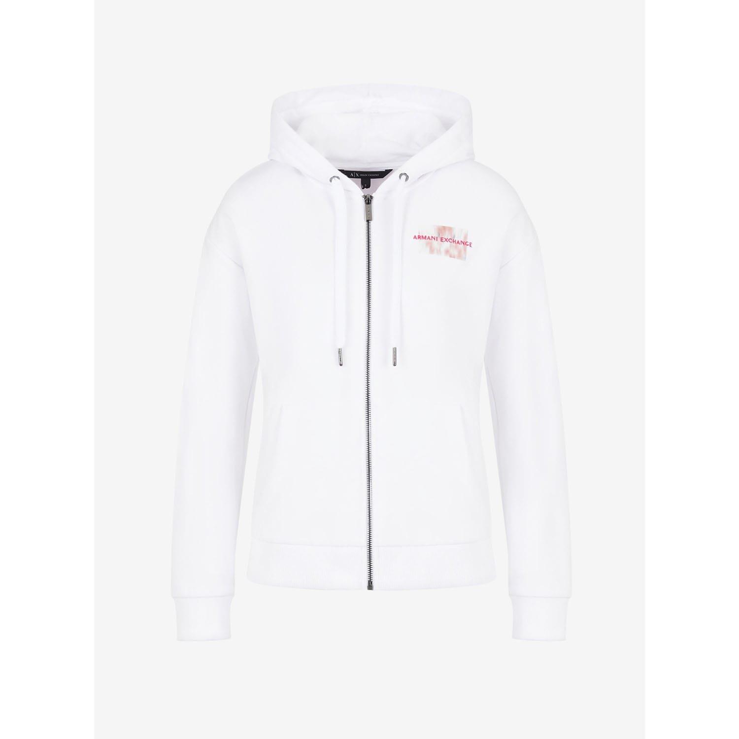White - Armani Exchange - Full-Zip Hoodie