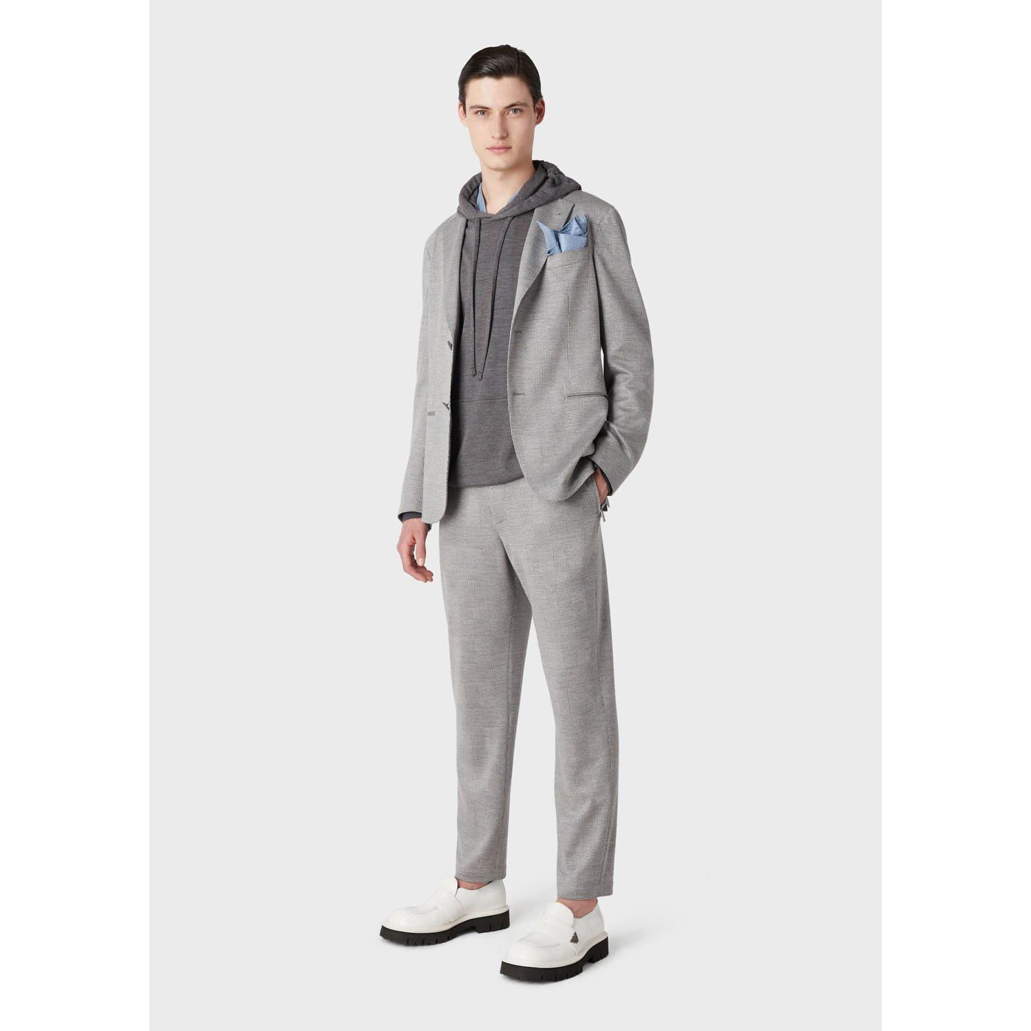 Grey - Emporio Armani - Trousers - 4