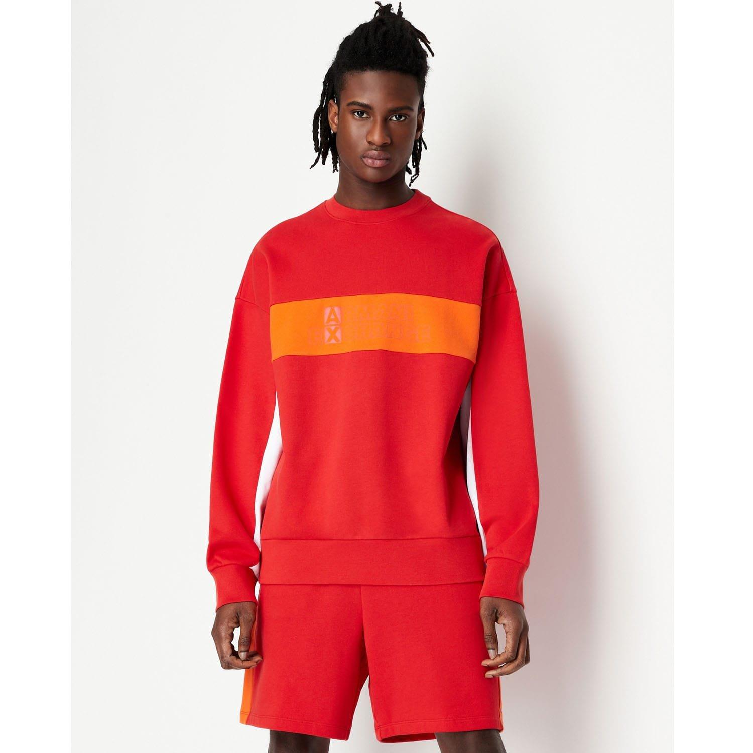 Armani Exchange Men's Crewneck Sweatshirt - Red - L