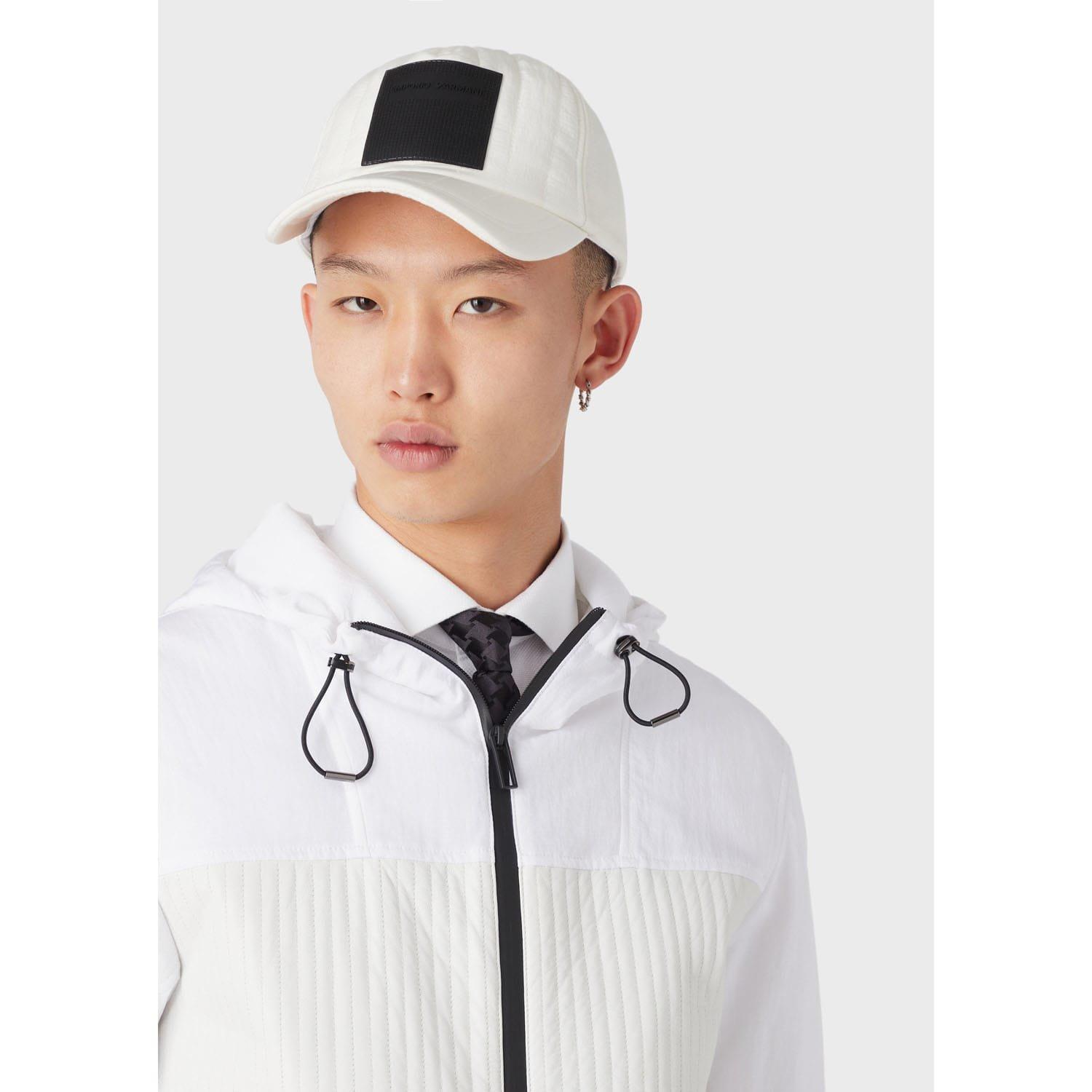 White - Emporio Armani - Nappa Leather Hooded Jacket - 4