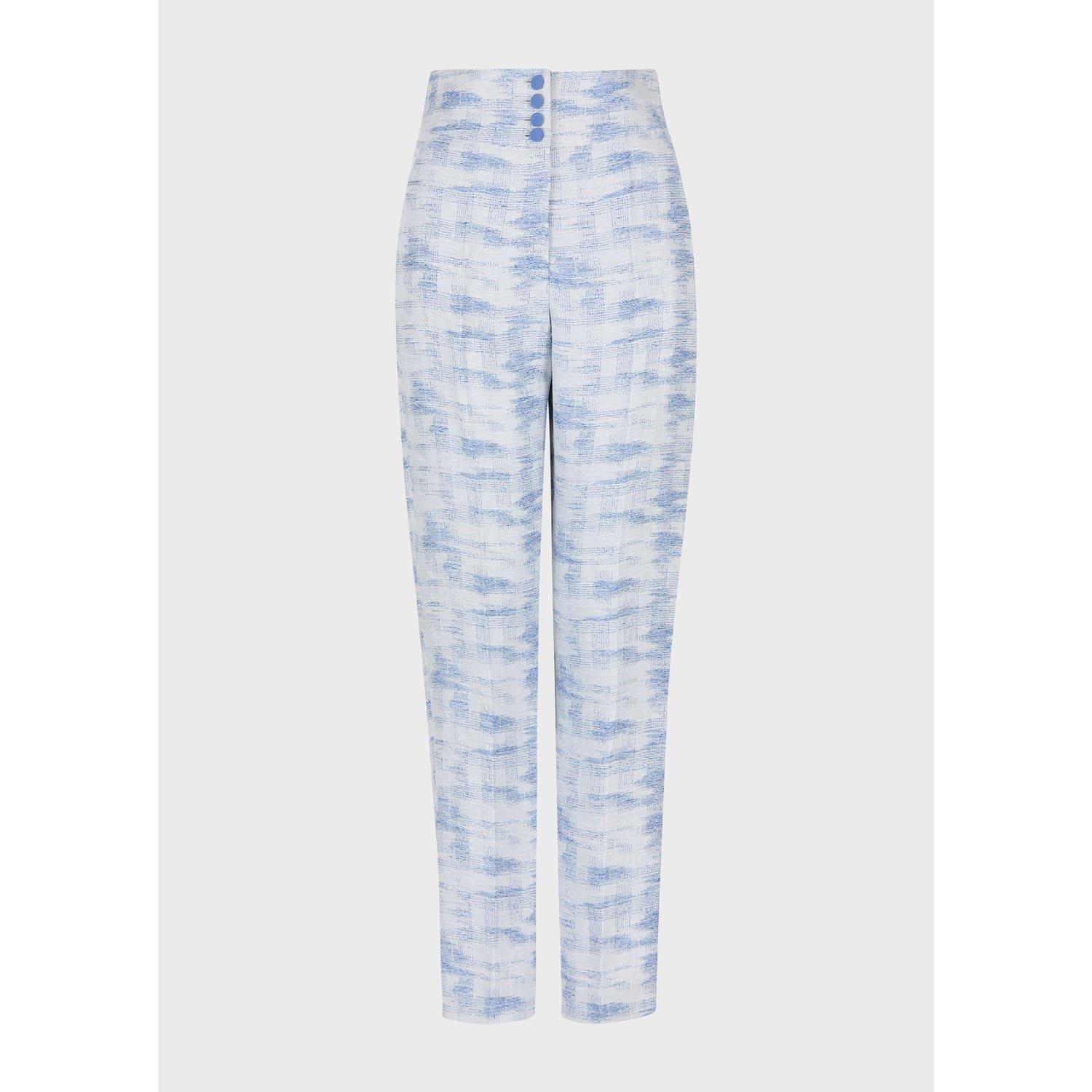 Multi Colour - Emporio Armani - Linen Blend Trousers
