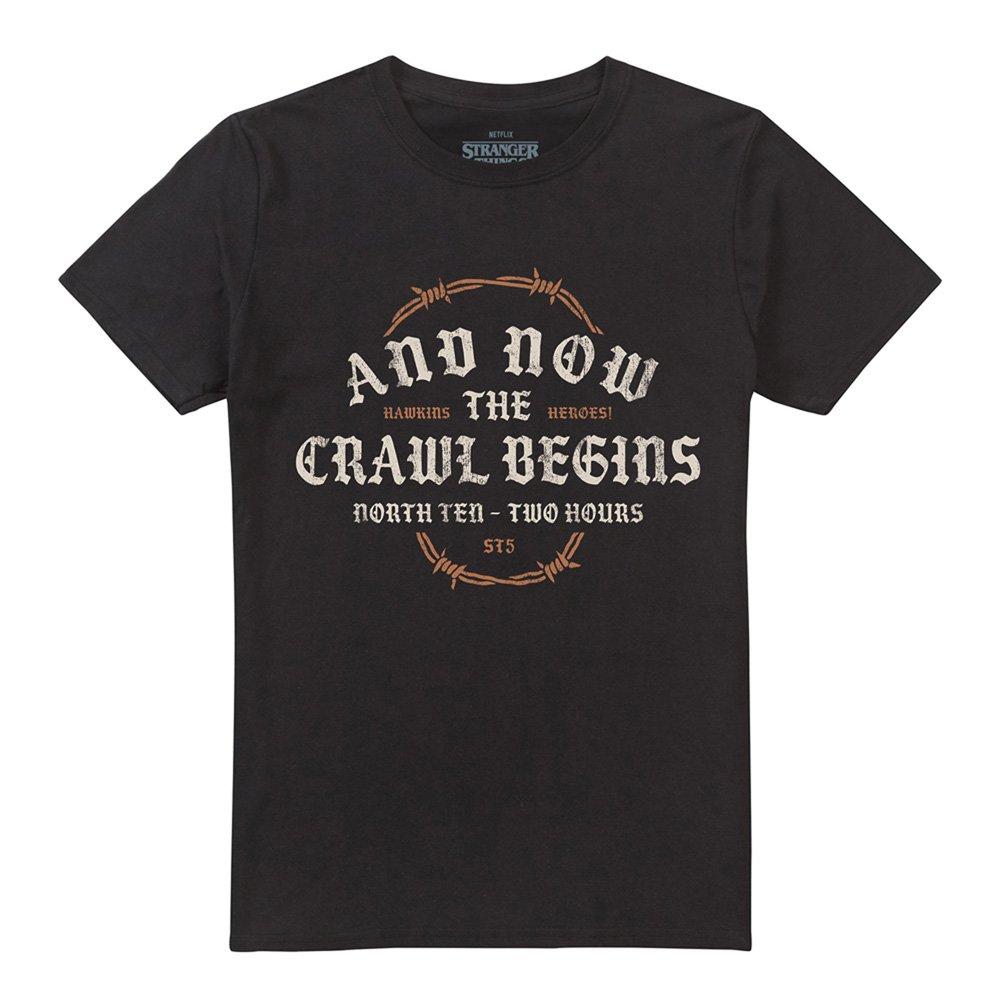 Black - Stranger Things - Stranger Things The Crawl Begins T-Shirt Black - 4
