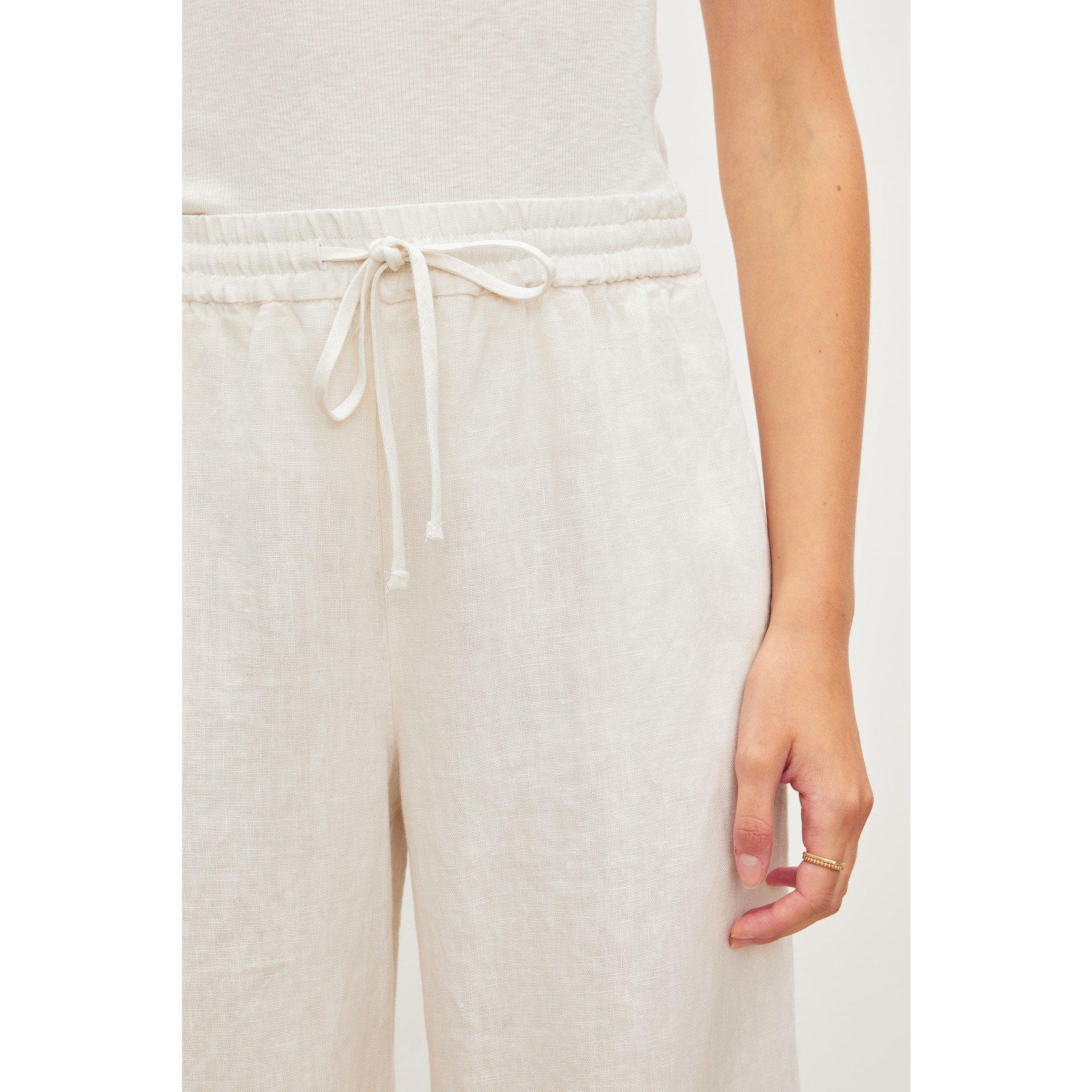 Bisque - Velvet by Graham and Spencer - Women's Linen Tailored Trousers - 1