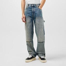 Amiri Monogram Debossed Straight Jeans