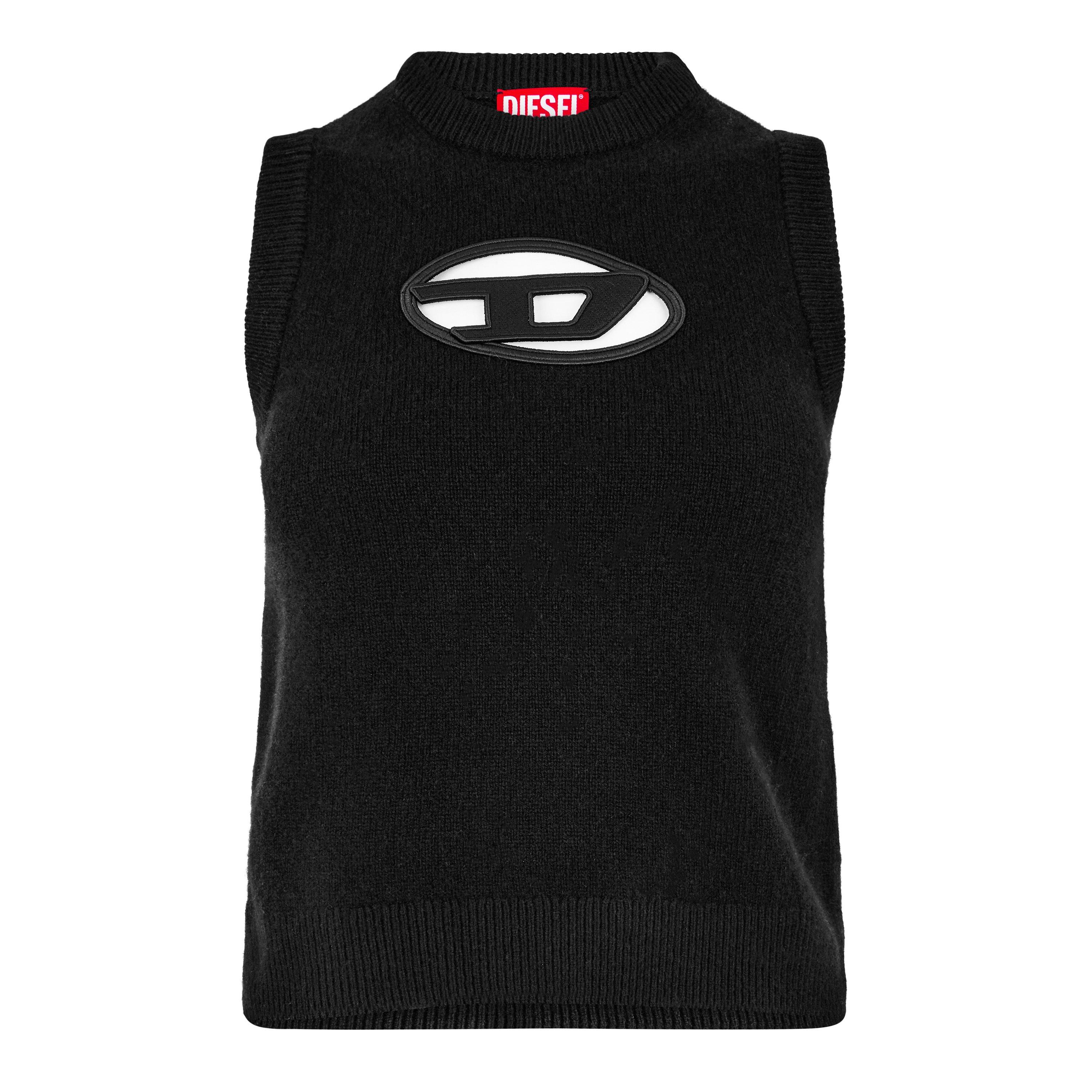 Black - Diesel - Oval D Logo Knit Vest - 5