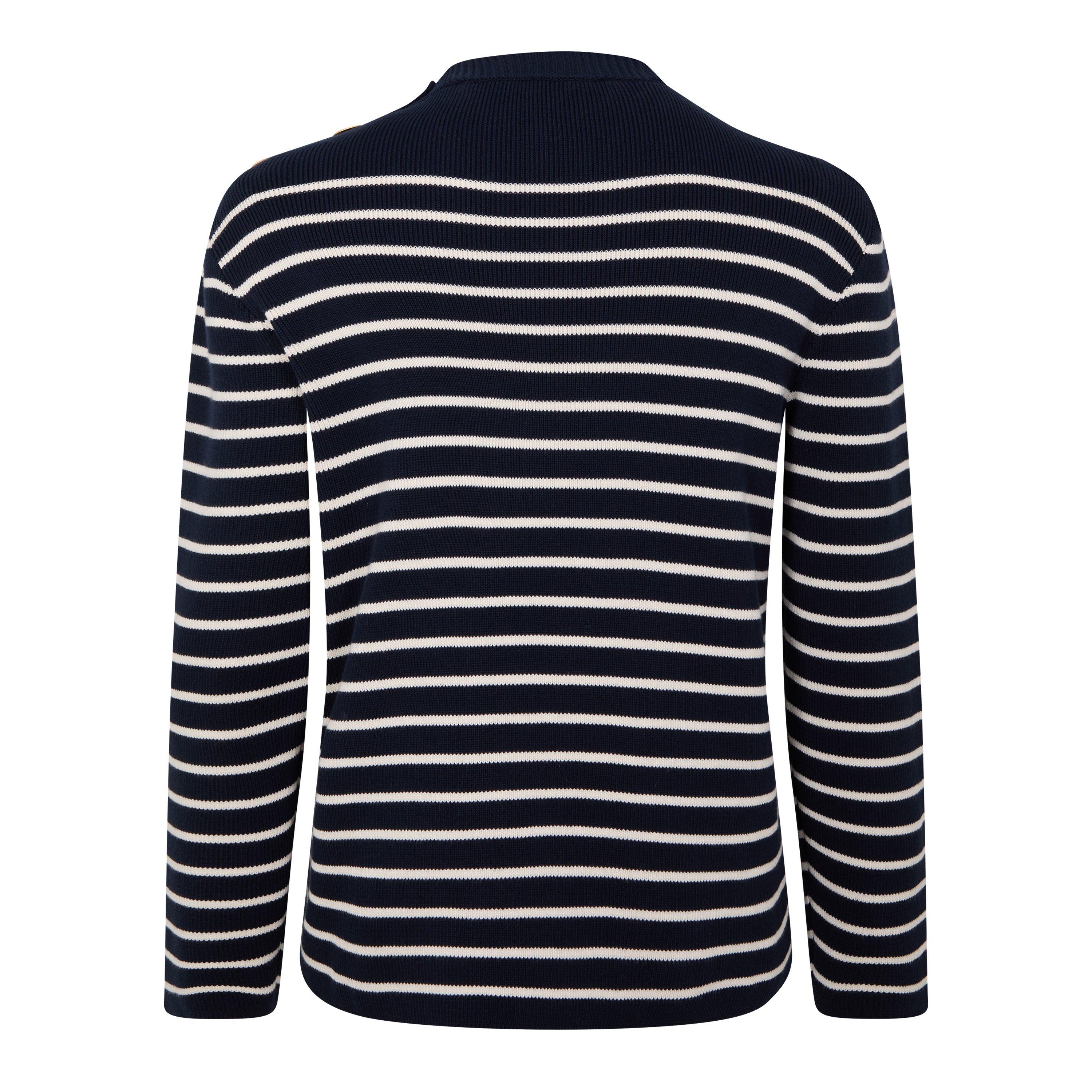 Indigo/Beige - Valentino - Men's Crew Neck Knitted Jumper - 6