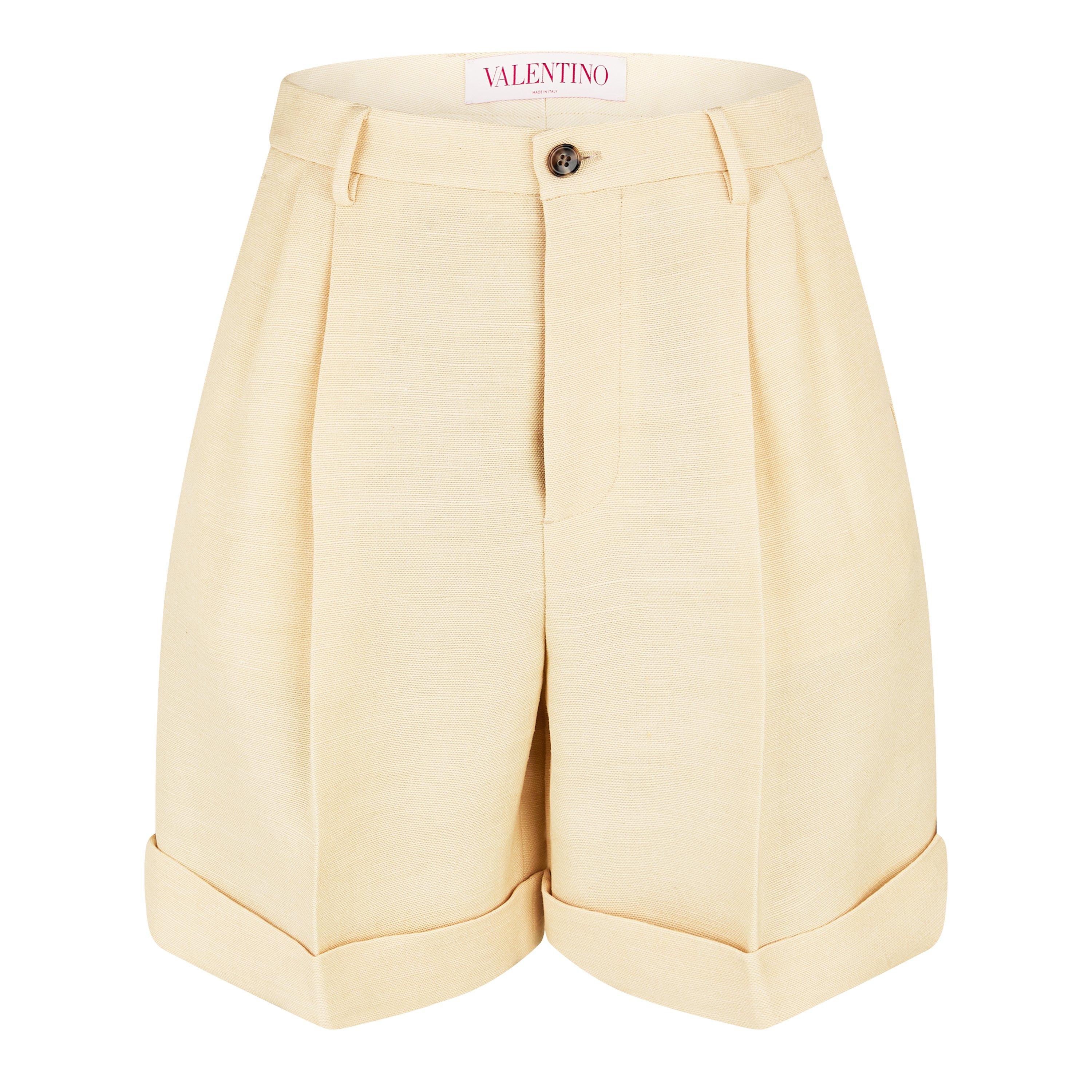 Beige - Valentino - Men's Bermuda Chino Shorts - 5
