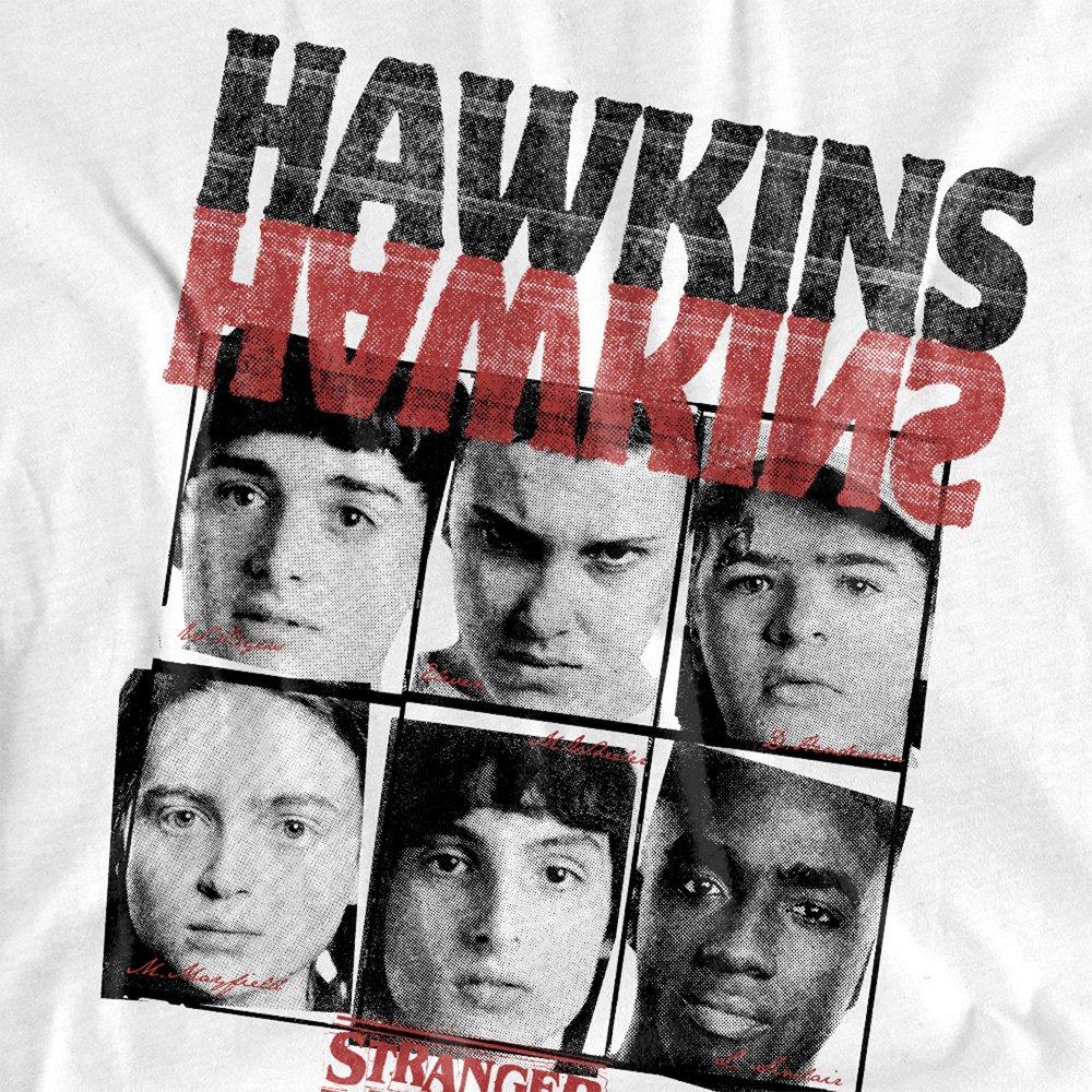 White - Stranger Things - Stranger Things Hawkins Upside Down T-Shirt White - 2
