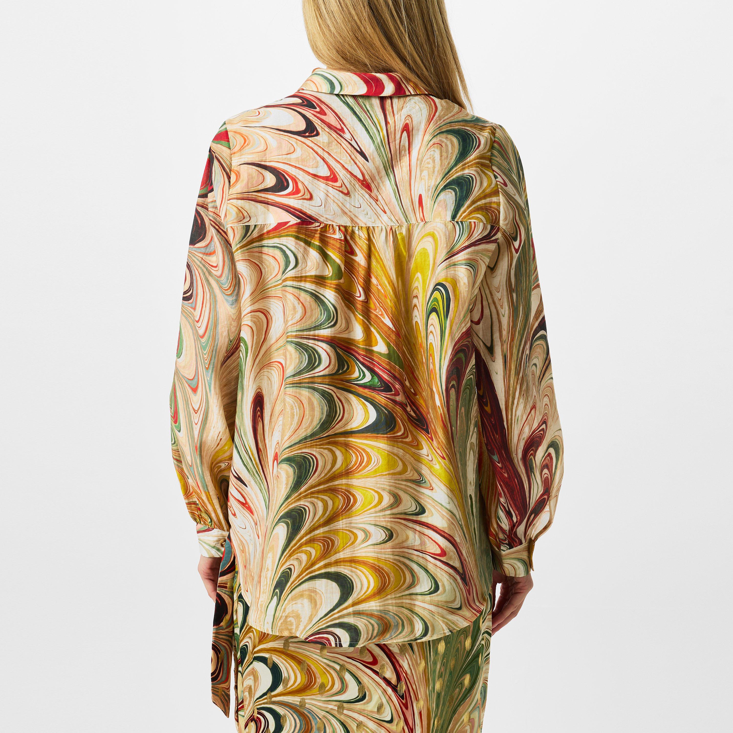 Cream - Never Fully Dressed - Women's Marble Miley Long-Sleeve Patterned Shirt - 3