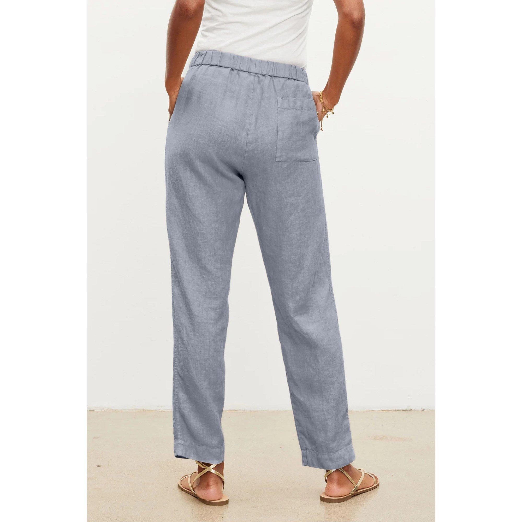 Blue Horzn - Velvet by Graham and Spencer - Women's Linen Tailored Trousers - 2