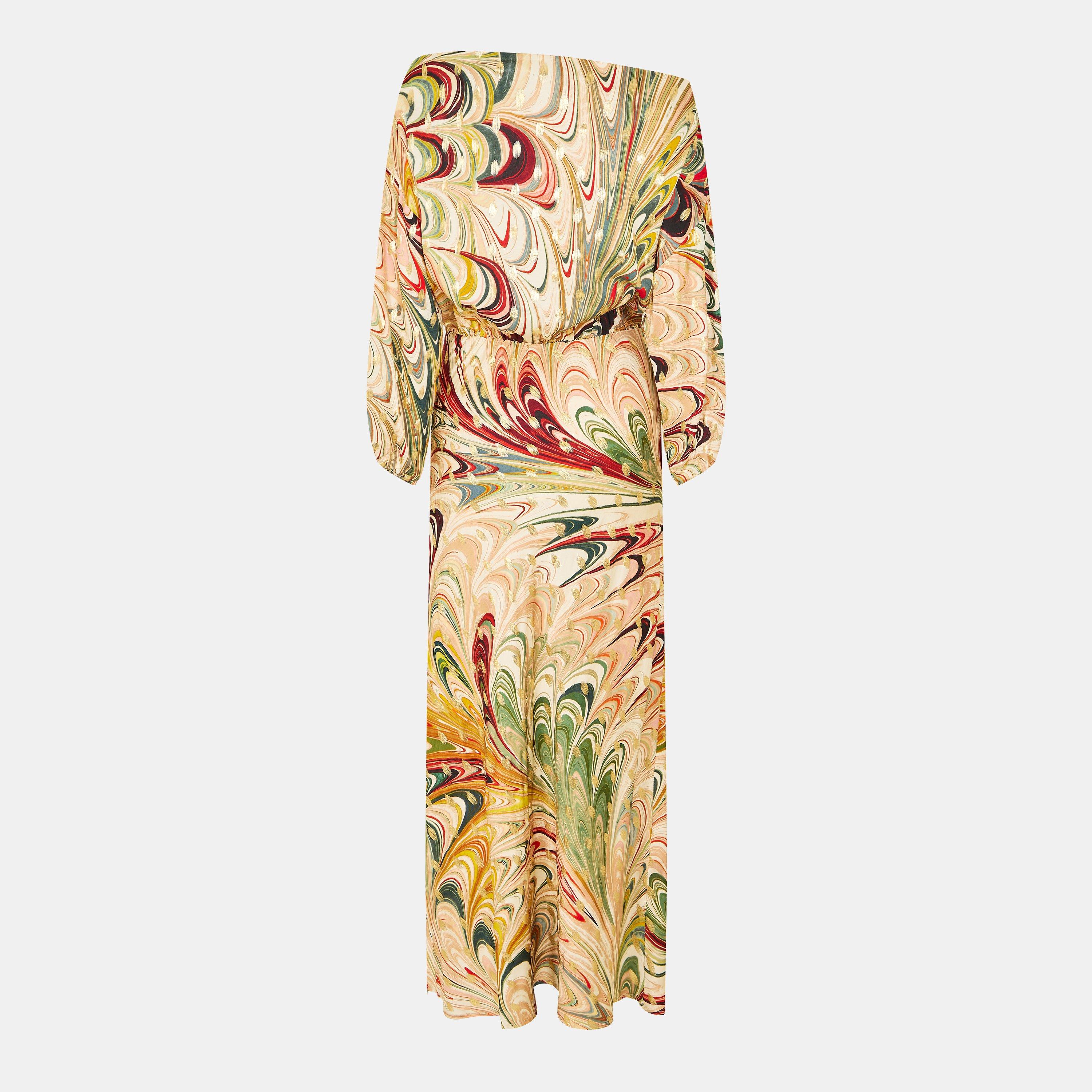 Cream - Never Fully Dressed - Multi Marble Tilly Dress - 2