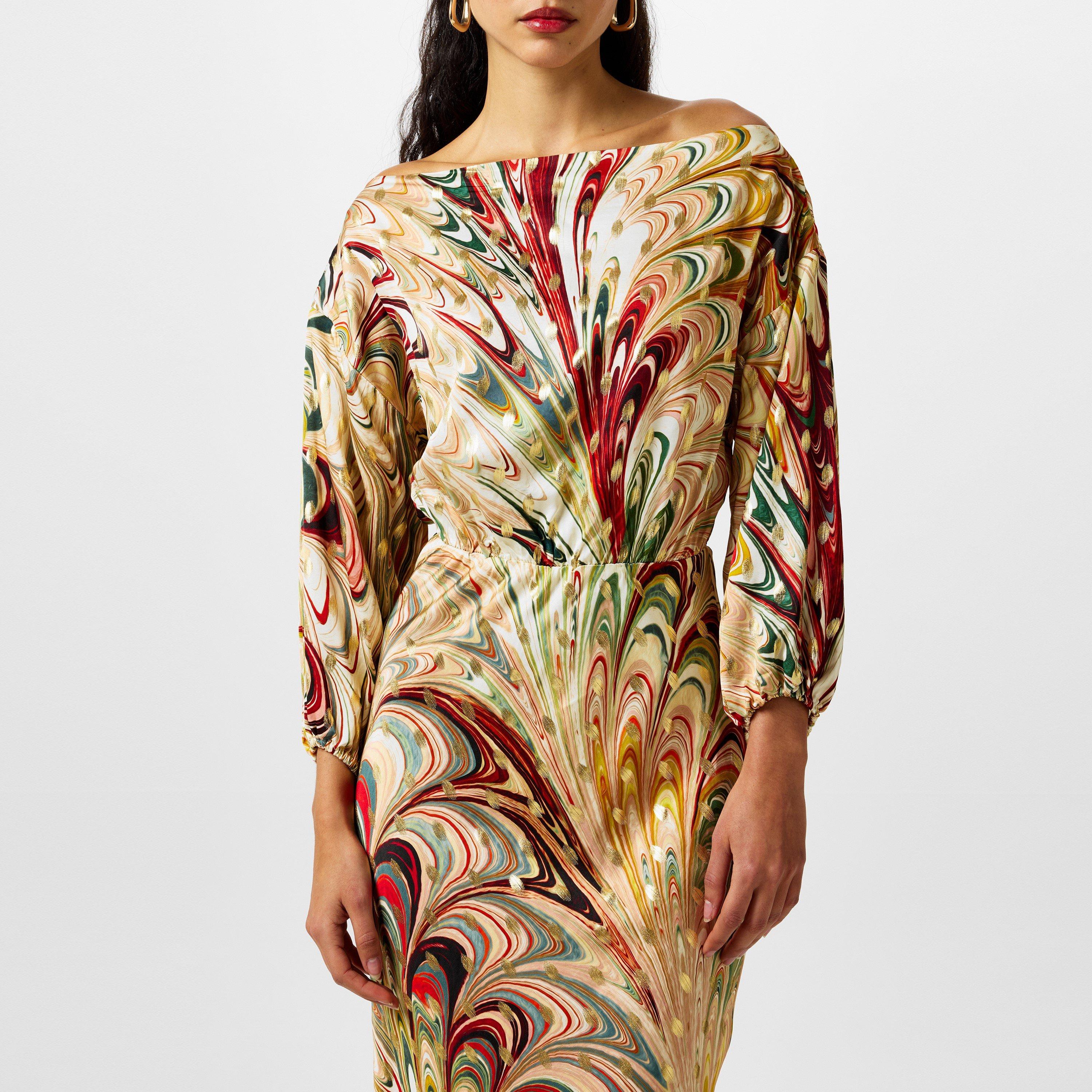 Cream - Never Fully Dressed - Multi Marble Tilly Dress - 4