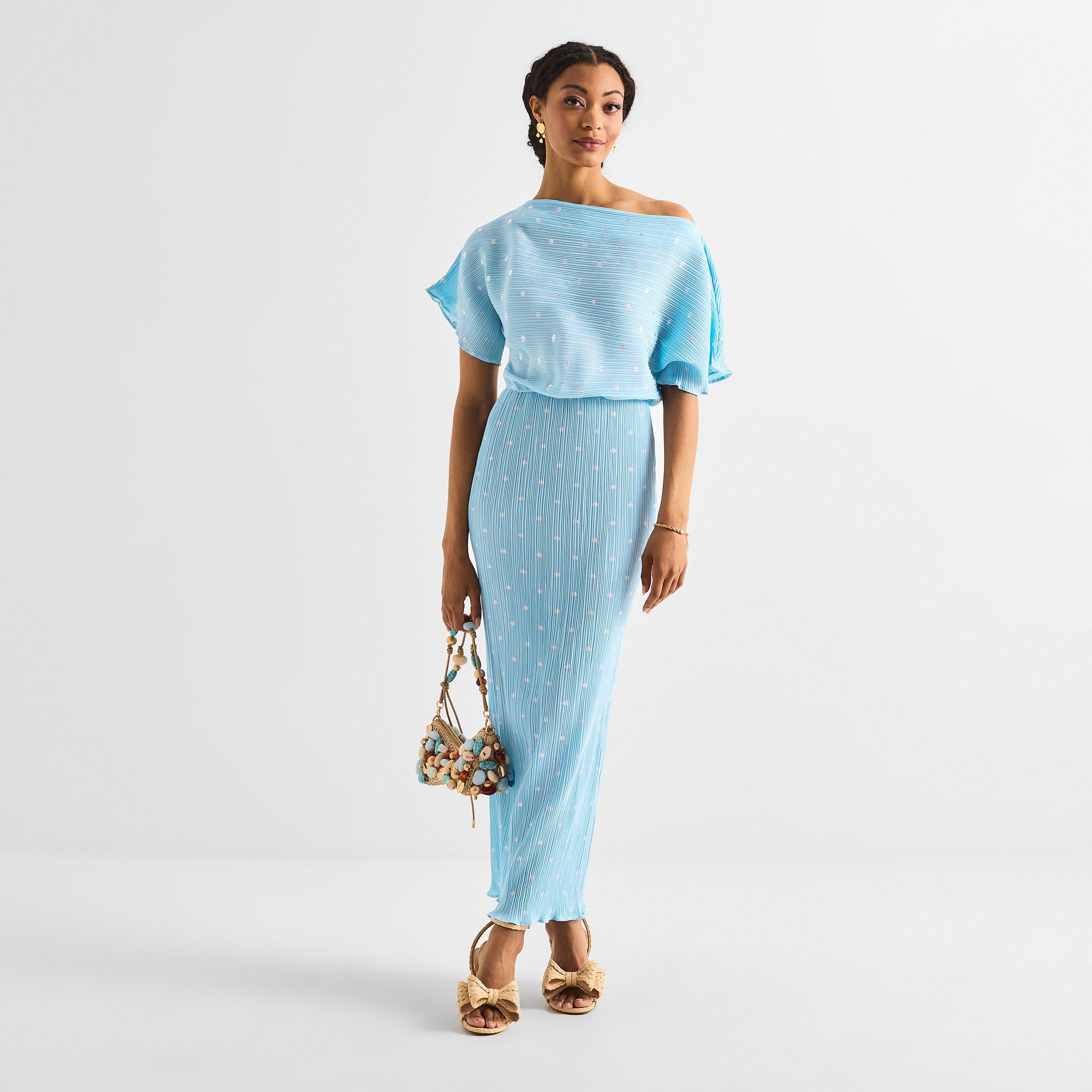 Blue - Never Fully Dressed - Plisse Tilly Dress - 5