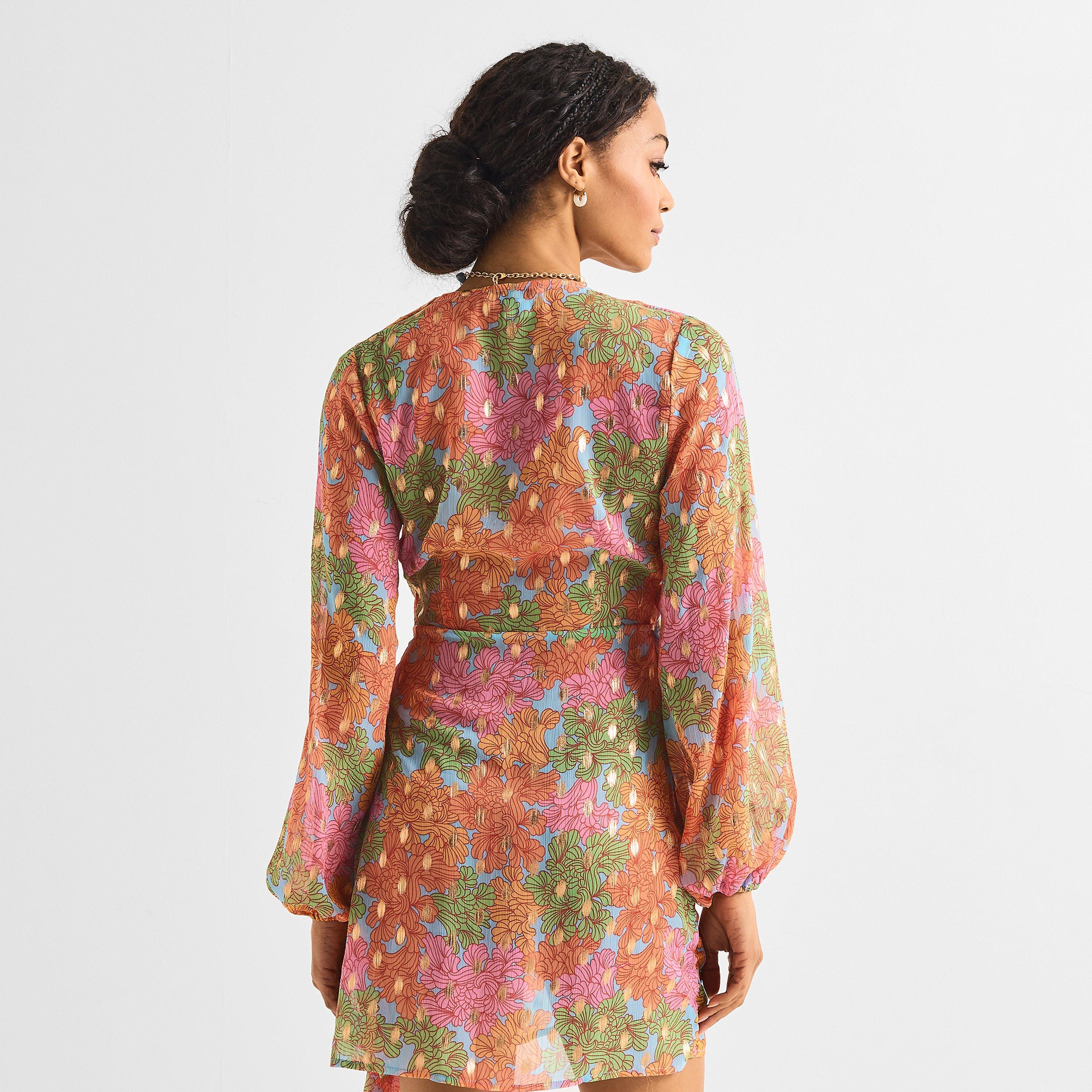 Multi - Never Fully Dressed - Floral Mini Vienna Dress - 4
