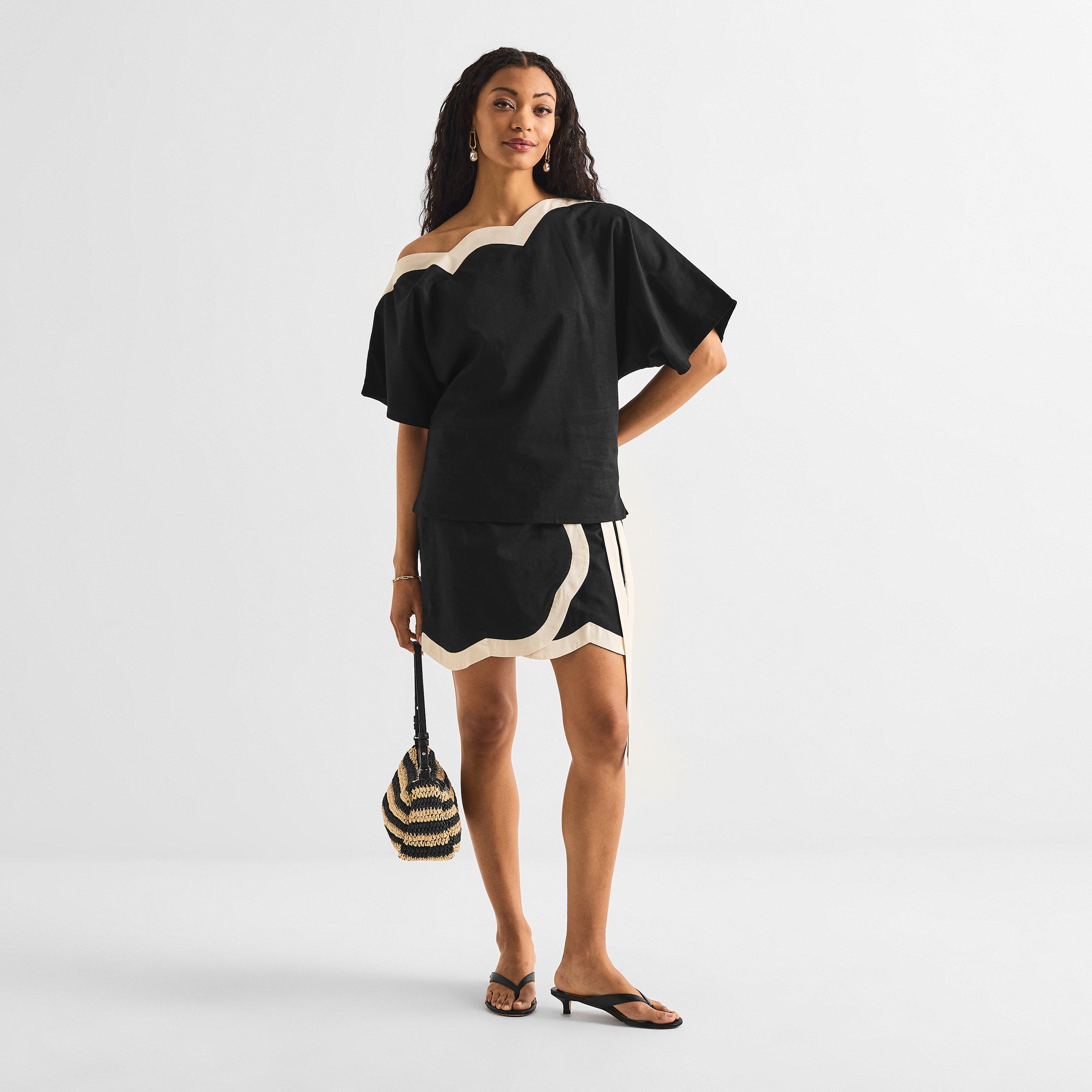 Black - Never Fully Dressed - Scallop Mini Jaspre Skirt - 5