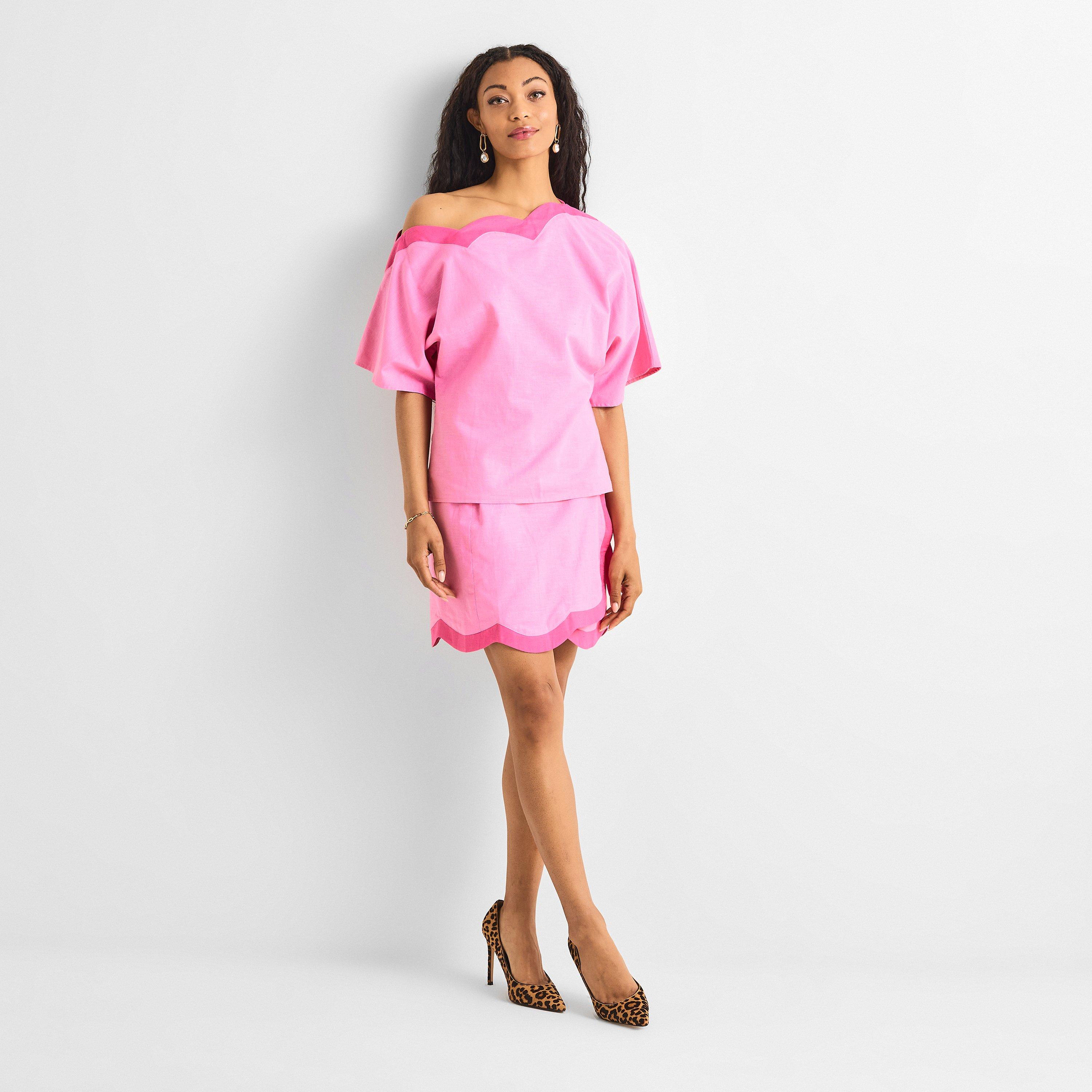 Pink - Never Fully Dressed - Scallop Mini Jaspre Skirt - 5