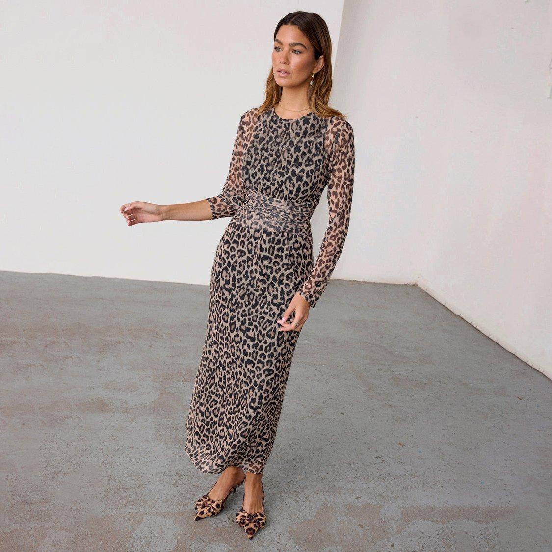 Multi - Never Fully Dressed - Leopard Mesh Mia Dress - 3