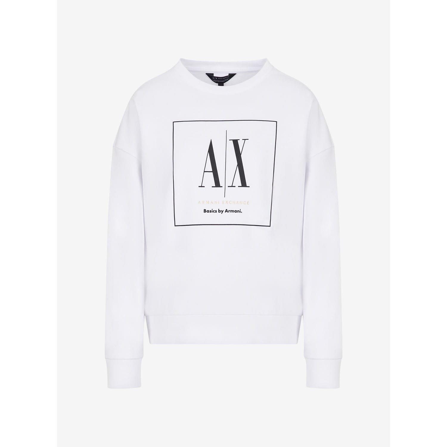 White - Armani Exchange - Crewneck Sweatshirt