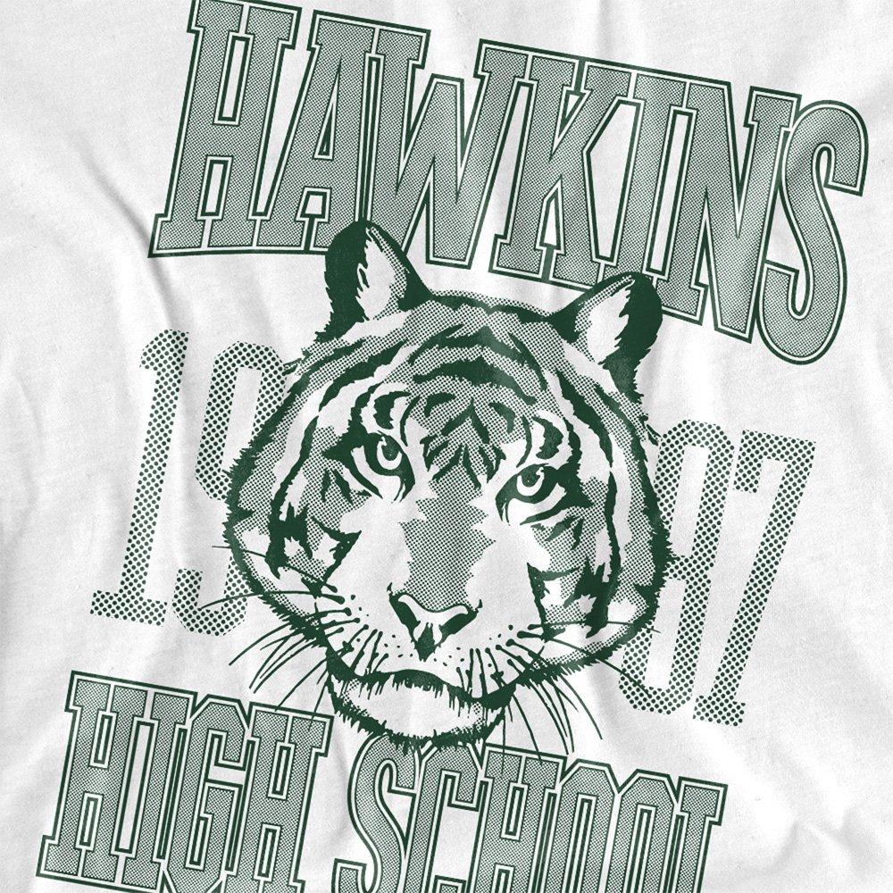 White - Stranger Things - Stranger Things Hawkins High 1987 Front Back T-Shi - 3