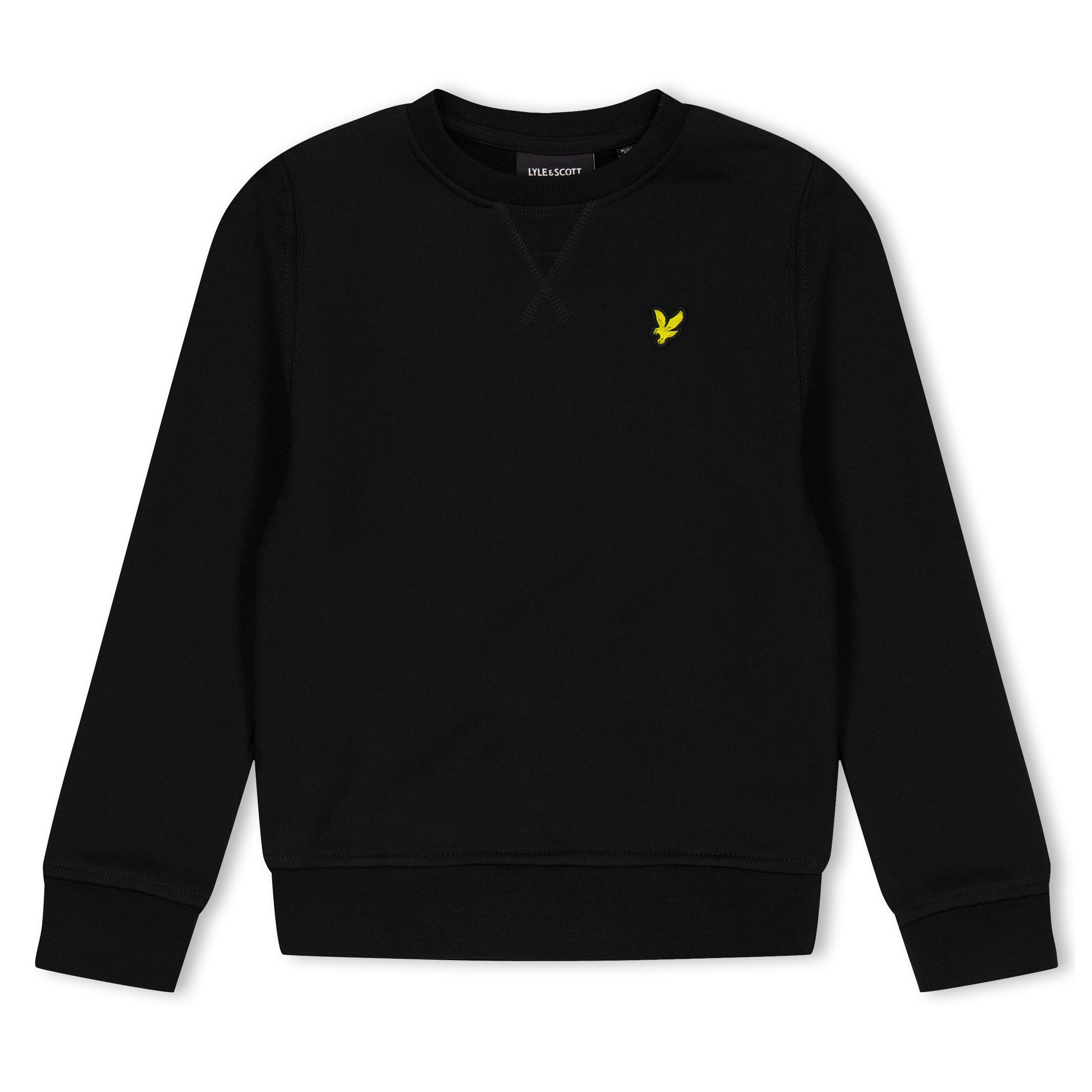 Jet Black - Lyle and Scott - Kids' Cotton Crew Sweatshirt - 1
