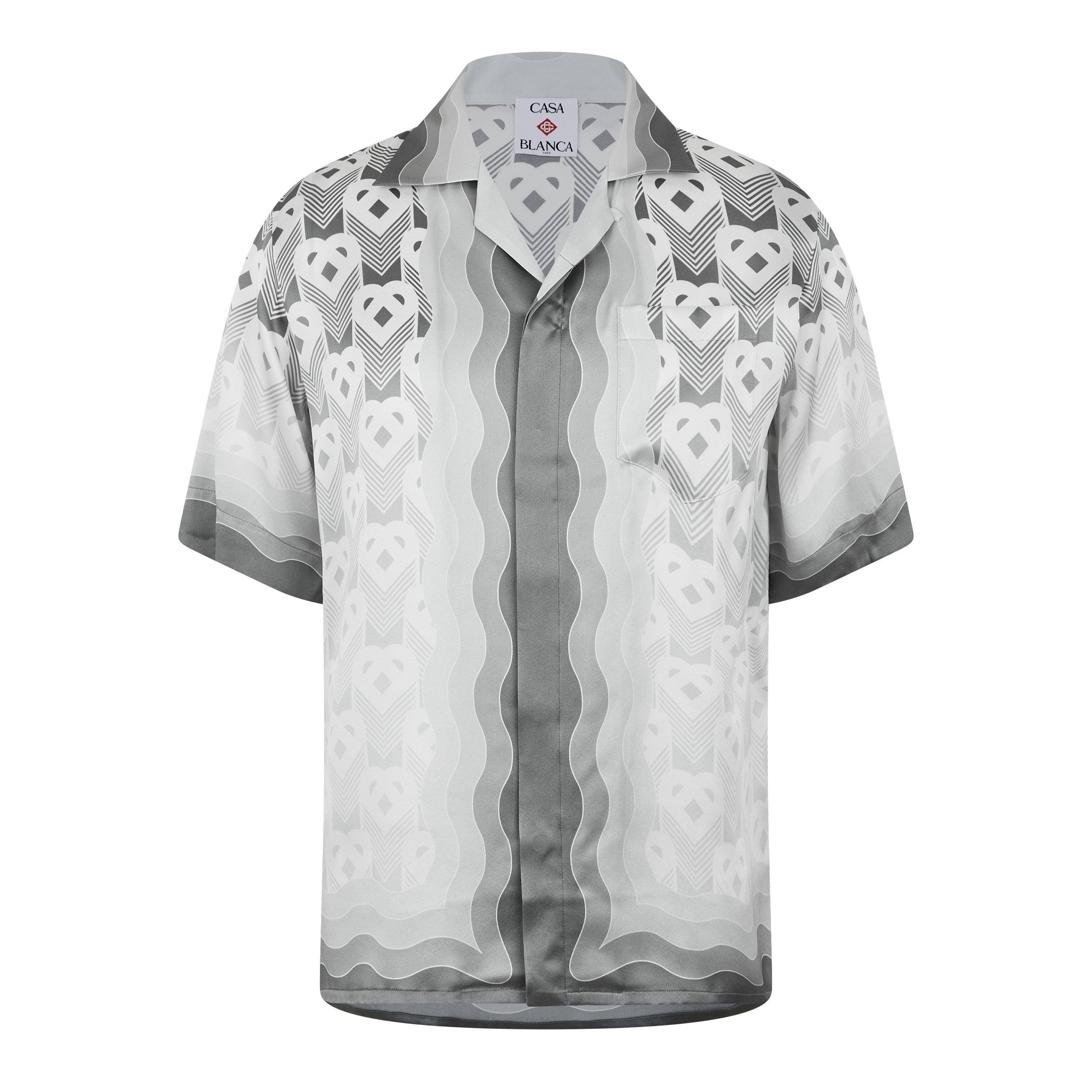 Satin Grey - Casablanca - Men's Mono Silk Shirt - 5