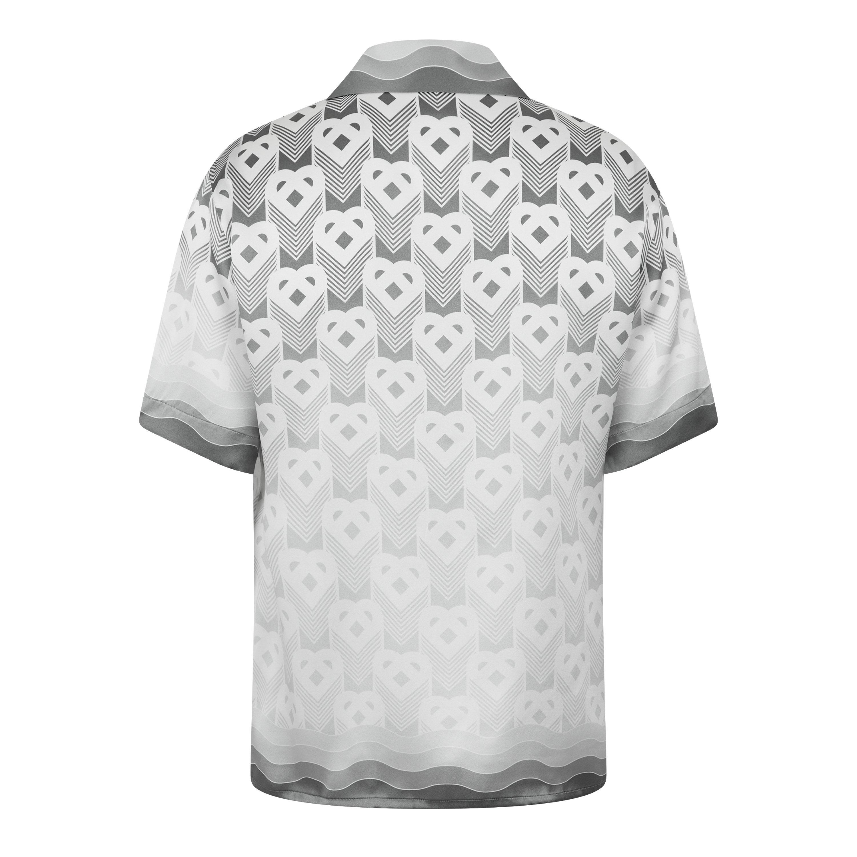 Satin Grey - Casablanca - Men's Mono Silk Shirt - 6