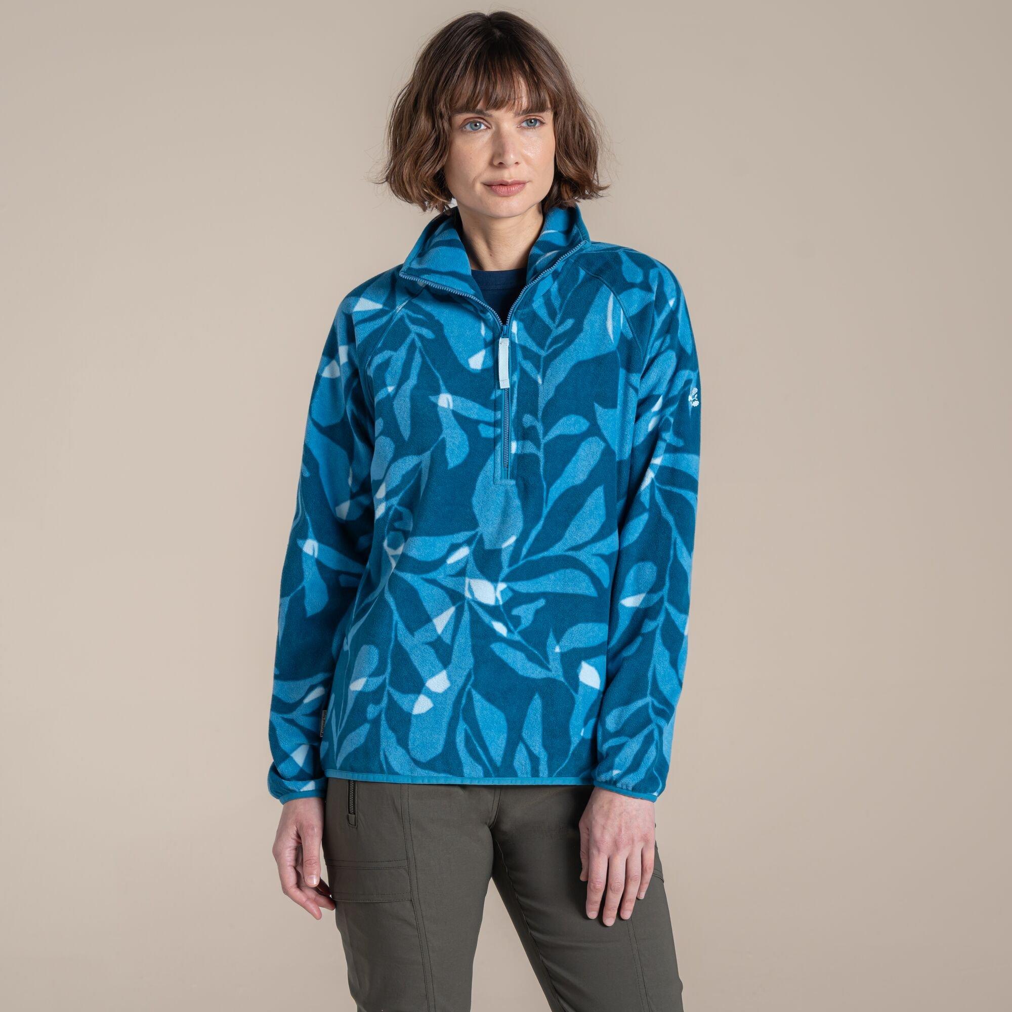 Oyster Print - Craghoppers - National Trust Reedmace Half Zip Fleece - 1