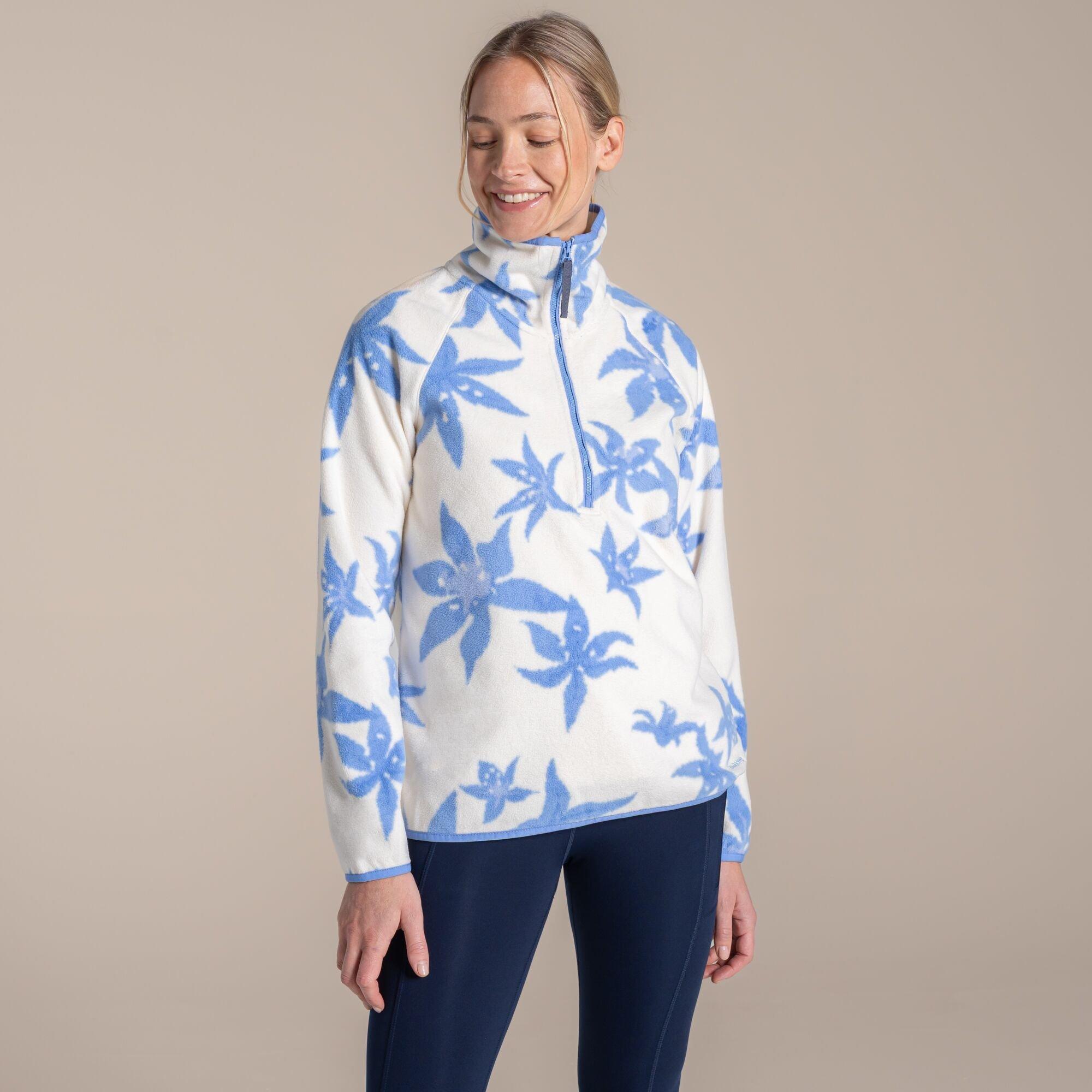 Craghoppers Women's Reedmace Insulated Half Zip Microfleece Top - Vincablueprt - 12