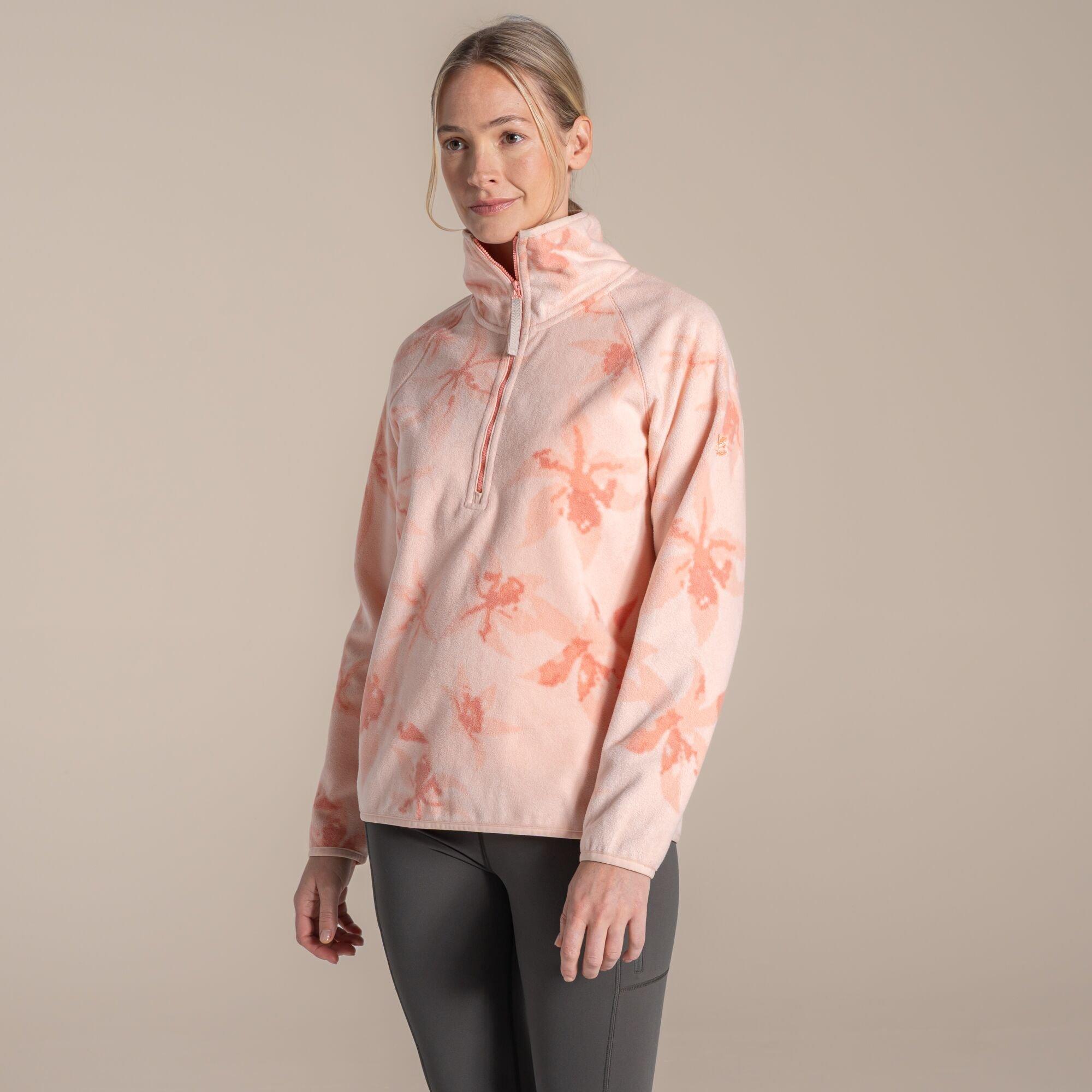 Craghoppers Women's Reedmace Insulated Half Zip Microfleece Top - Sherbertprt - 20