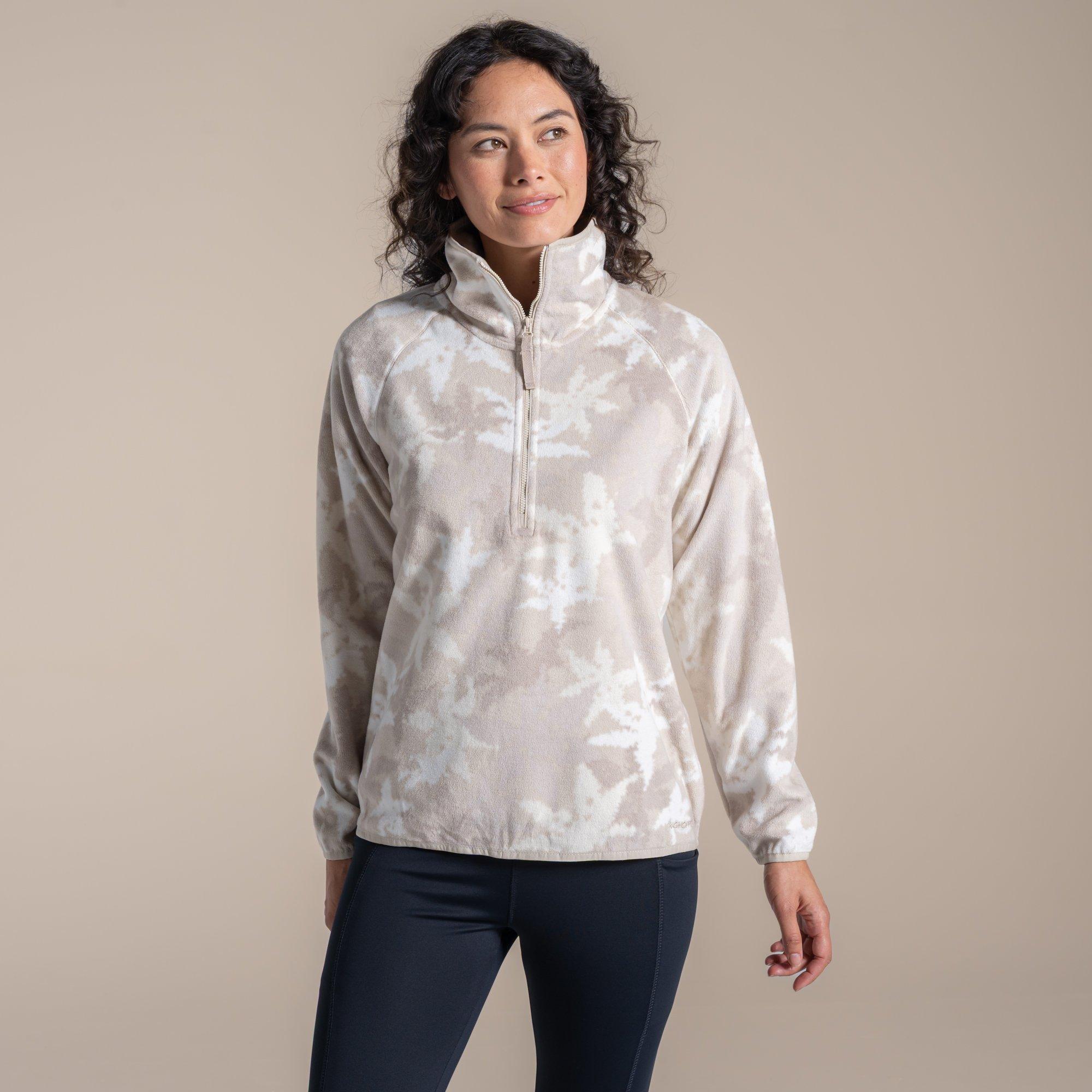 Oyster Print - Craghoppers - Reedmace Insulated Half Zip Microfleece Top - 2