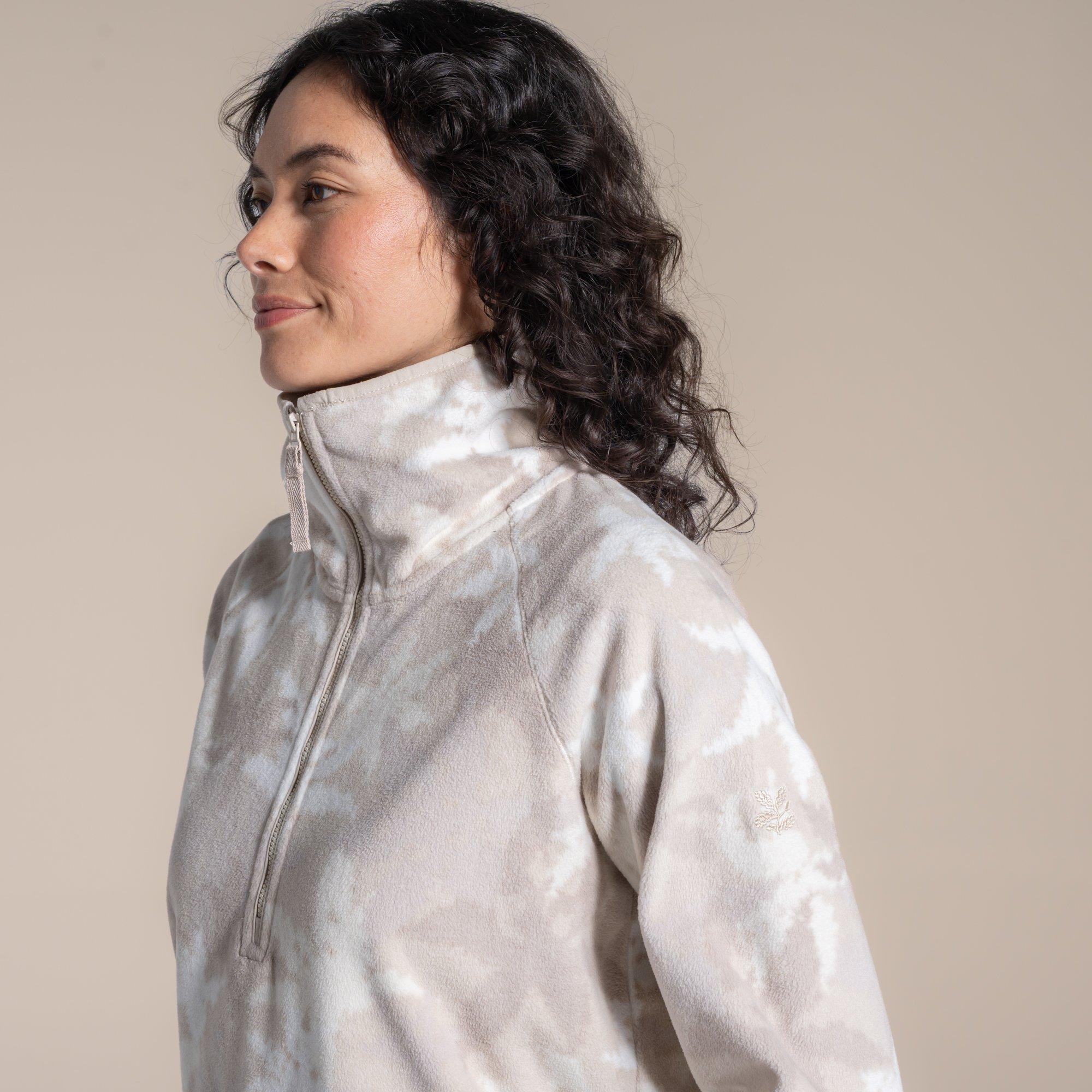 Oyster Print - Craghoppers - Reedmace Insulated Half Zip Microfleece Top - 4