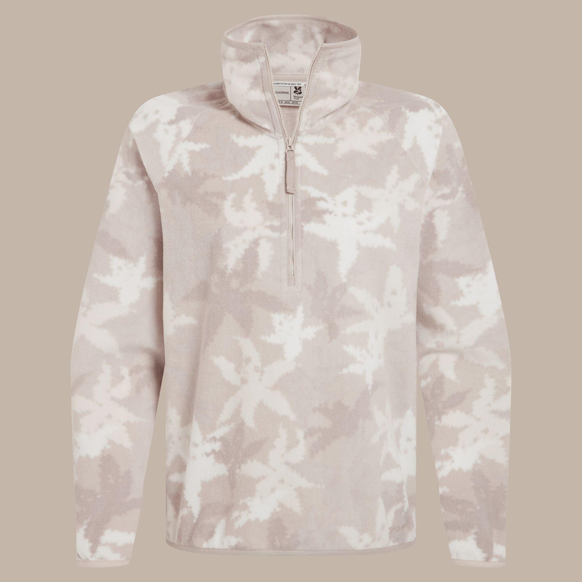 Oyster Print - Craghoppers - Reedmace Insulated Half Zip Microfleece Top - 8