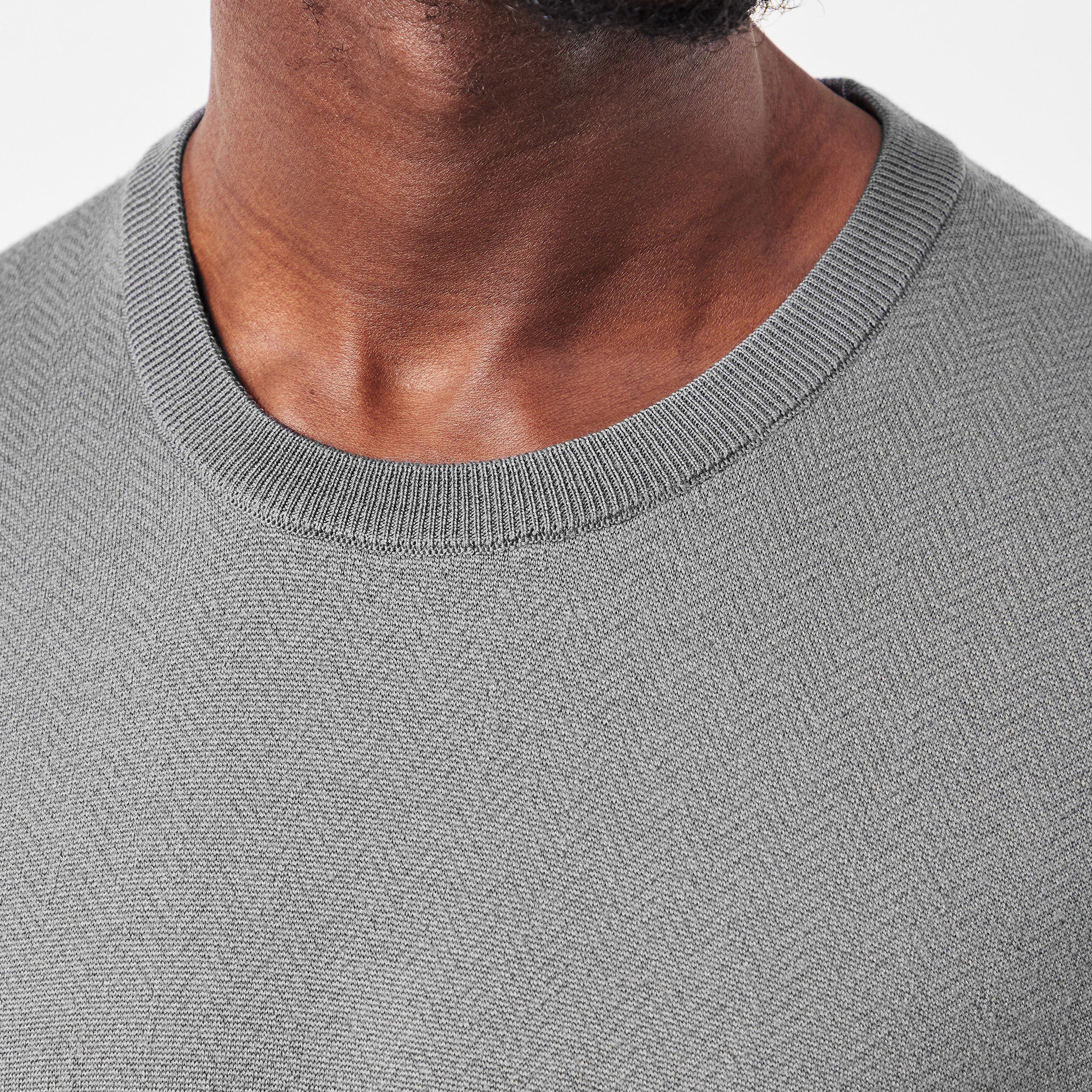 Grey - Pal Zileri - Men's Knitted Crew Neck Jumper - 5