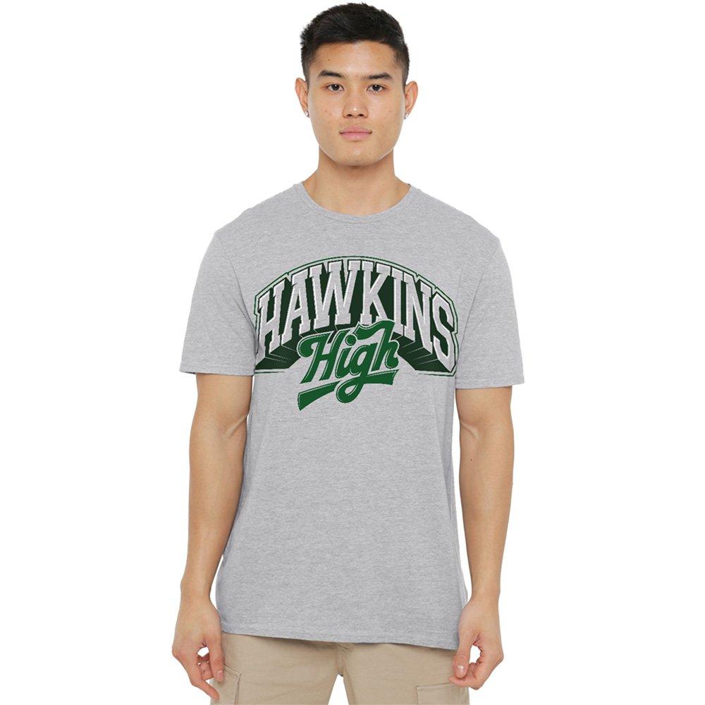 Light Grey - Stranger Things - Stranger Things Hawkins High Logo T-Shirt Athleti - 1