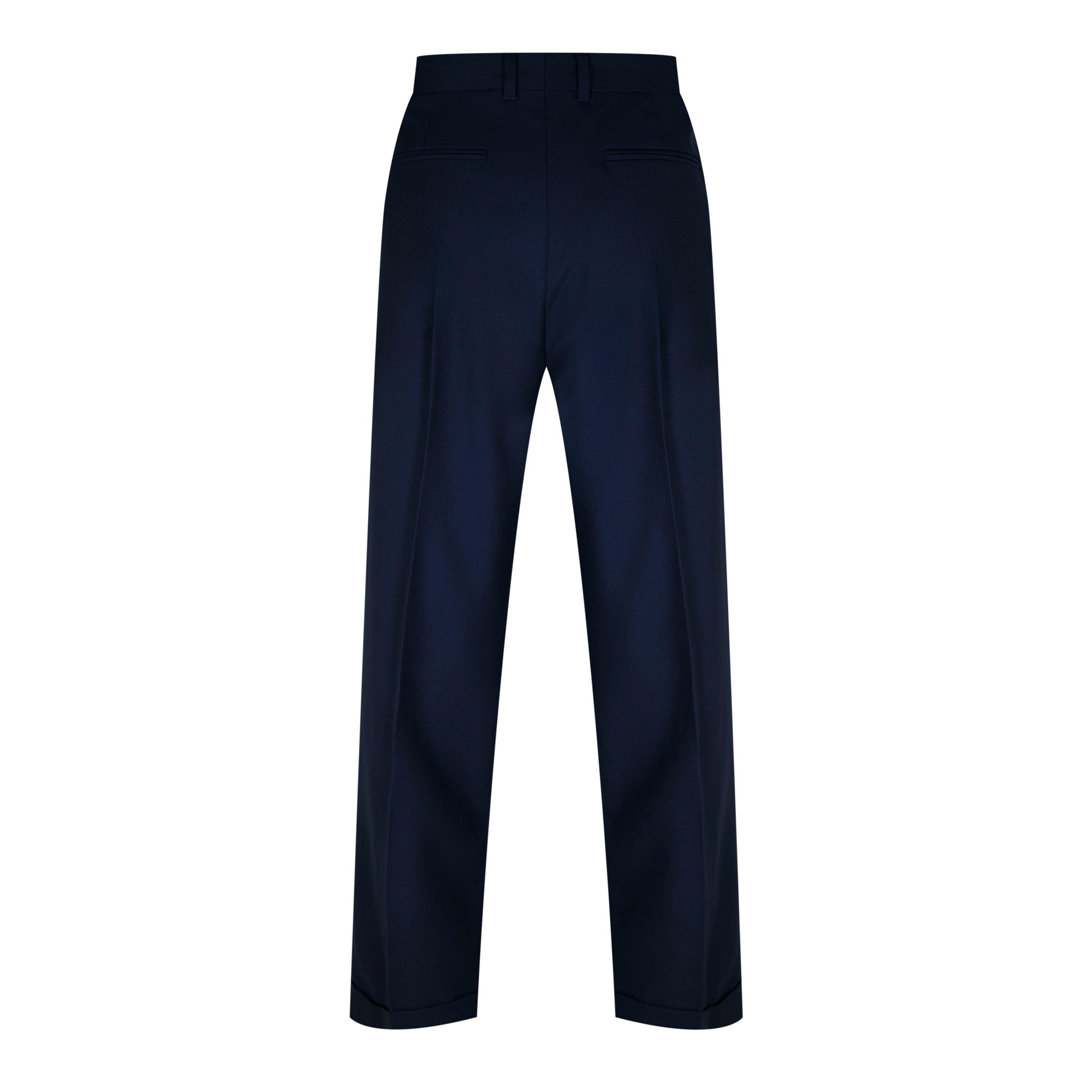 Navy - Casablanca - Men's Pleated Trousers - 6