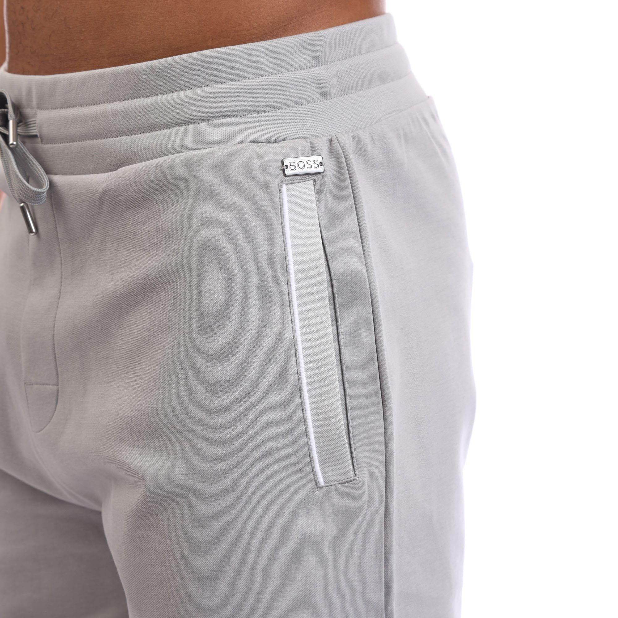 Grey - Boss - Loungewear Tracksuit Shorts - 5