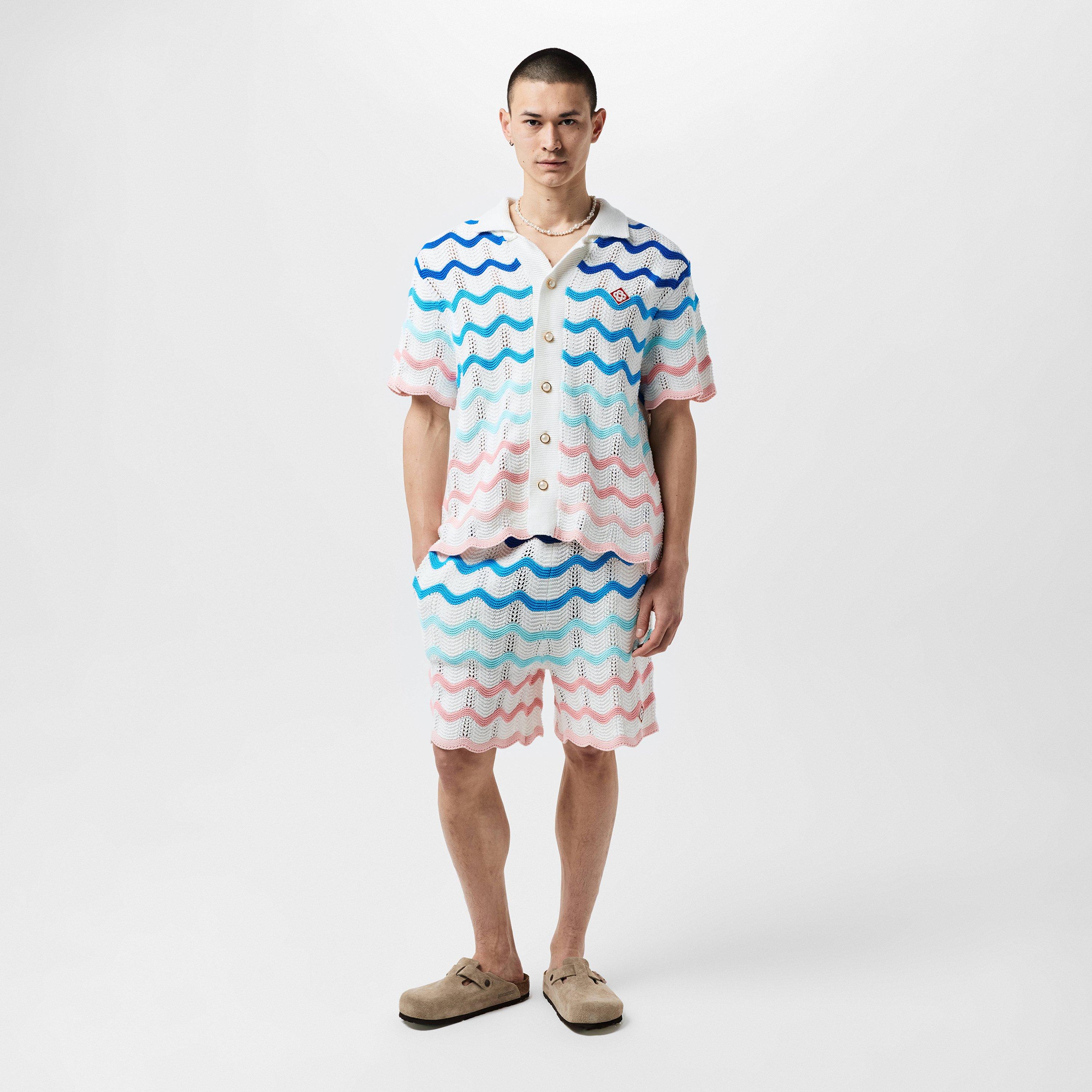 Multi - Casablanca - Gradient Wave Crochet Shirt - 4