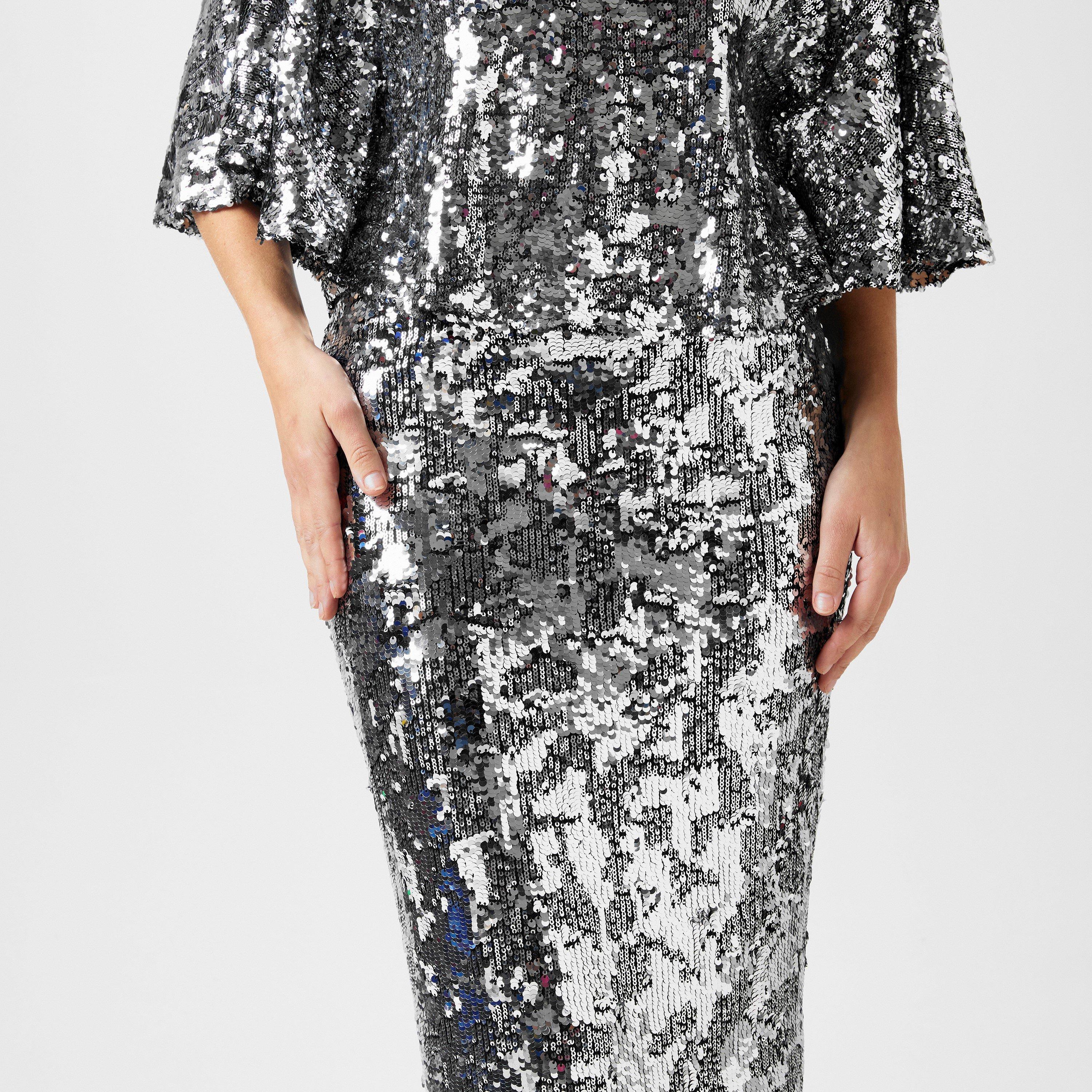 Zilver - Biba - Biba Sequin Midi Skirt - 3