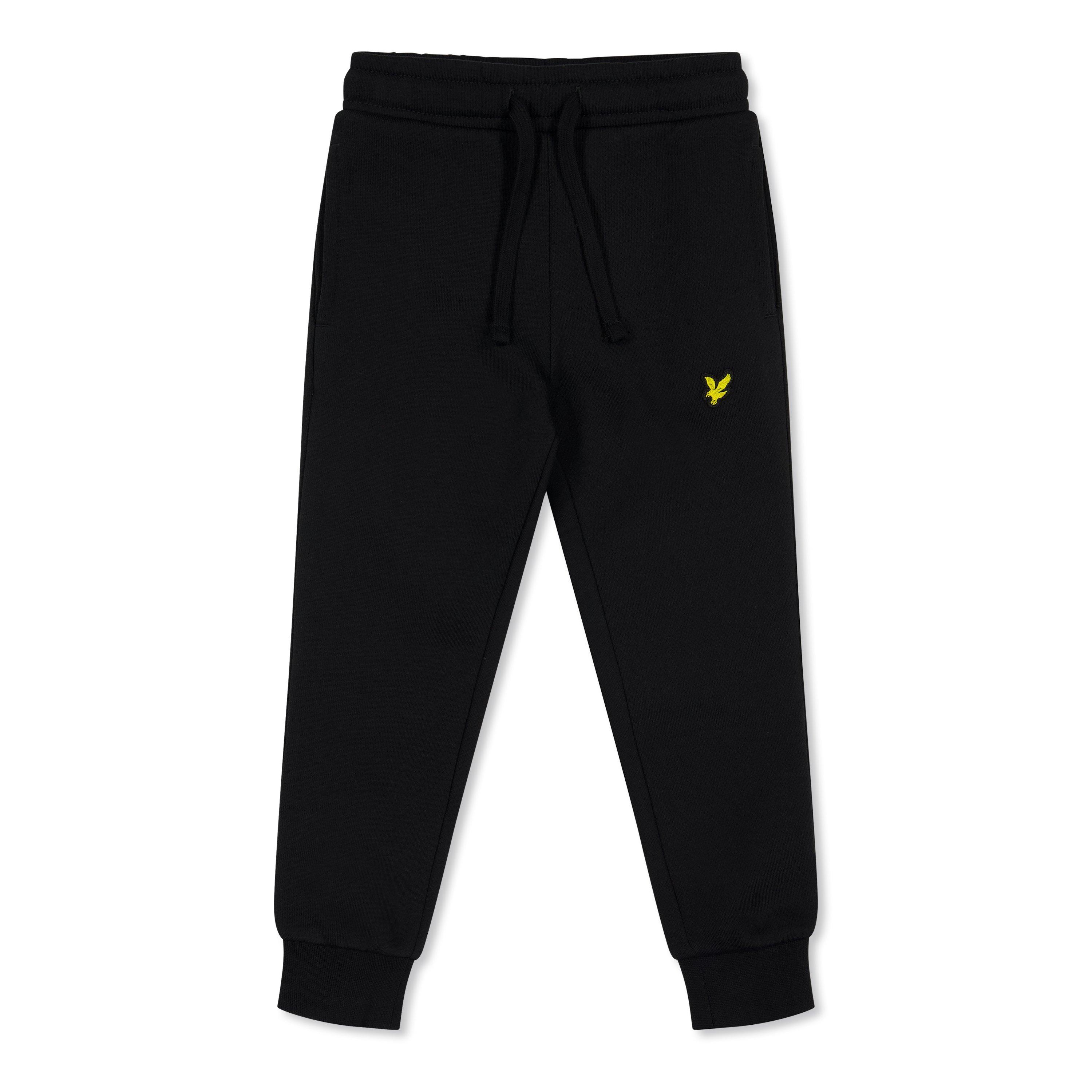 Jet Black - Lyle and Scott - Kids' Closed Hem Fleece Joggers - 1
