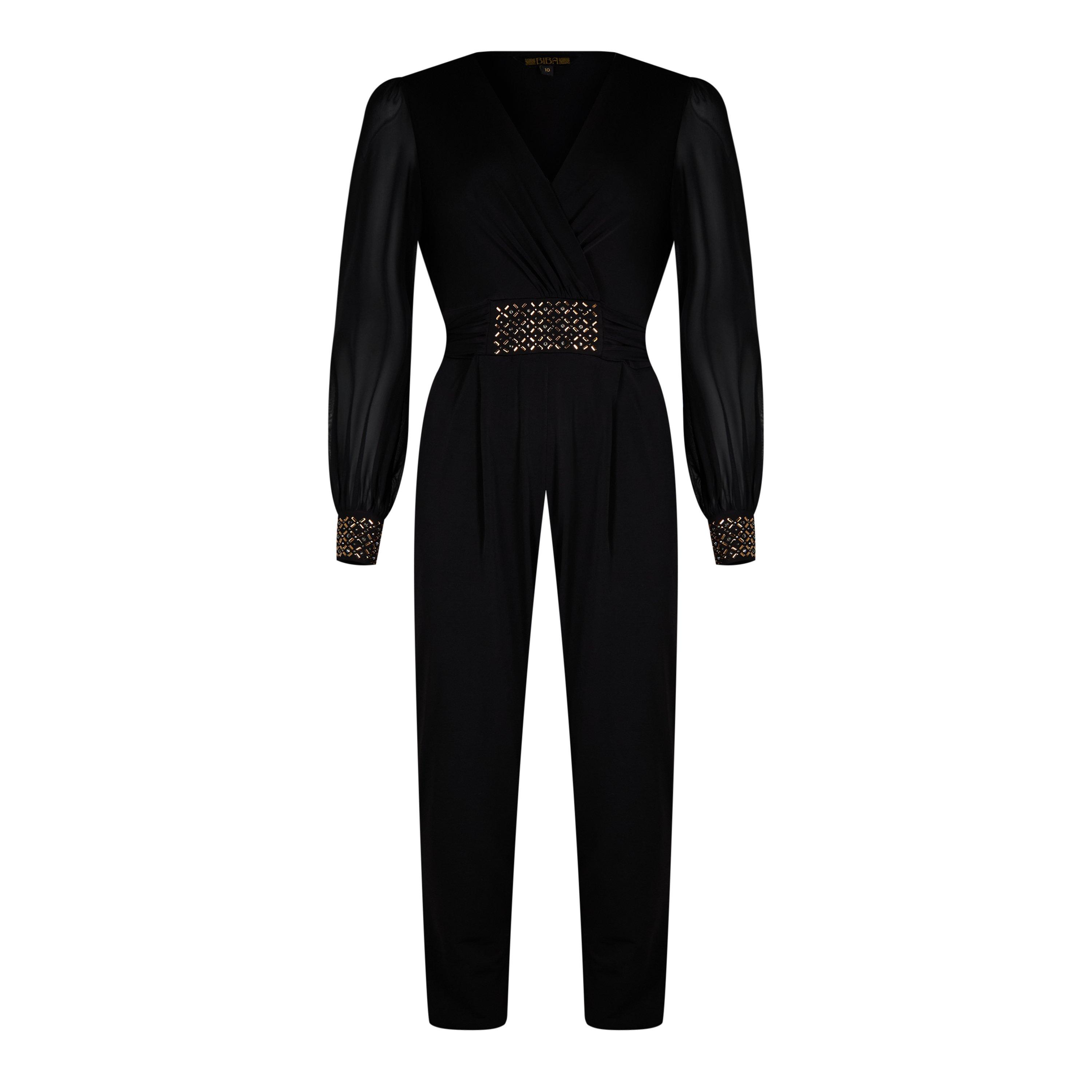 Crna - Biba - Biba Embellished Jumpsuit - 5