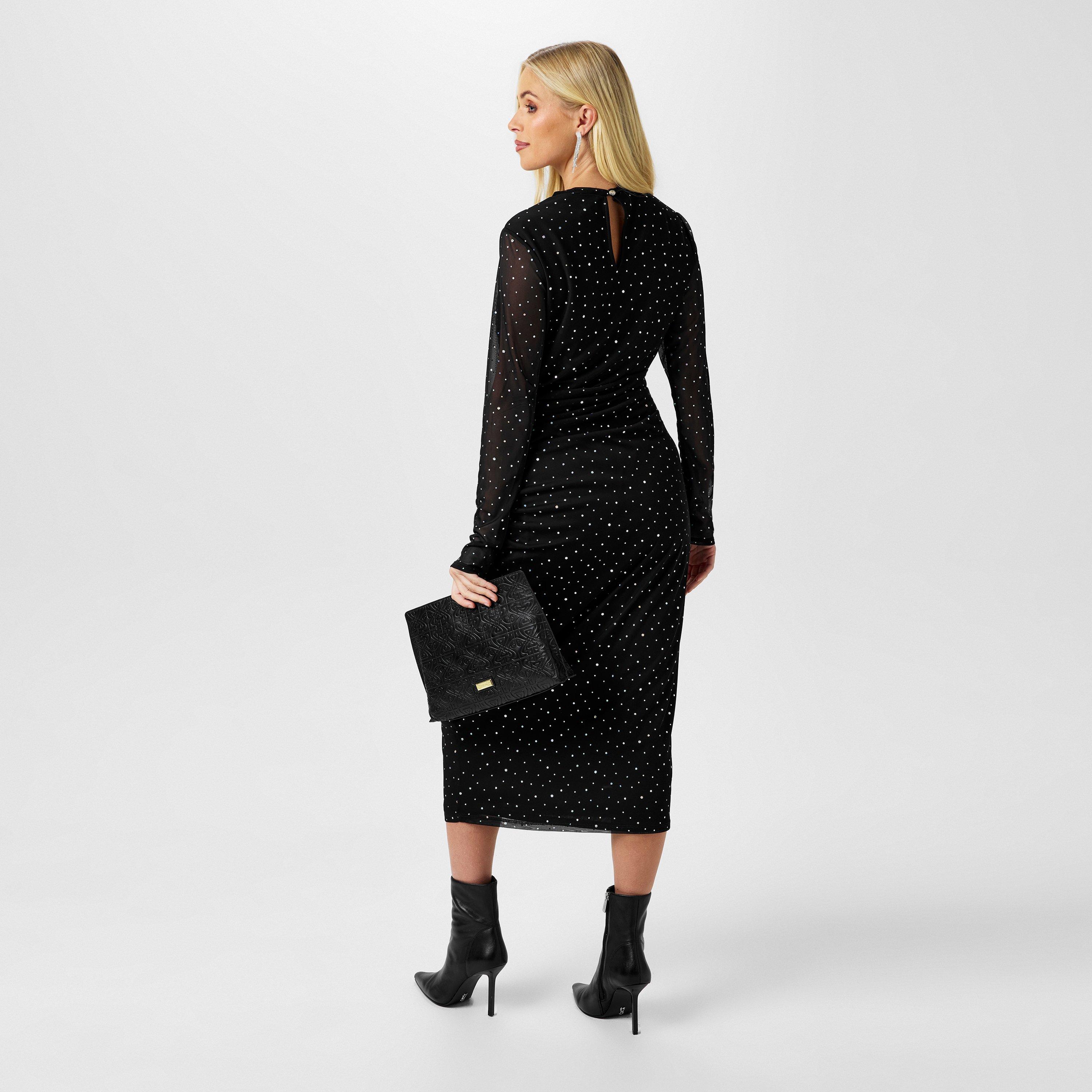 Zwart - Biba - Biba Sequin Mesh Dress - 2