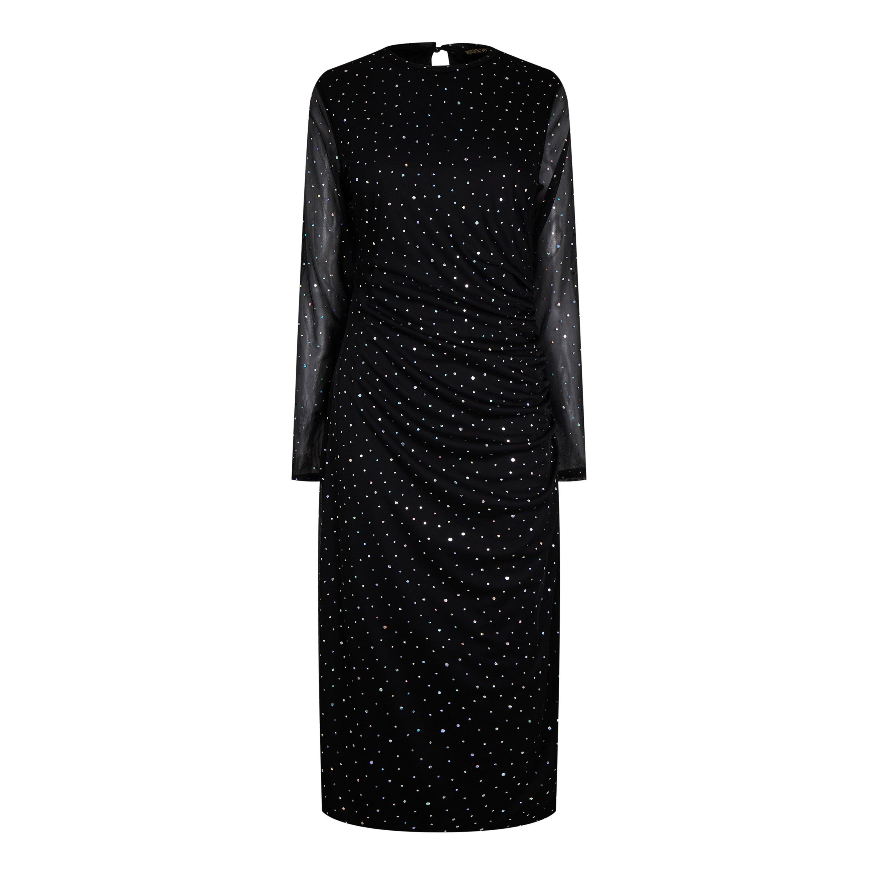 Zwart - Biba - Biba Sequin Mesh Dress - 5