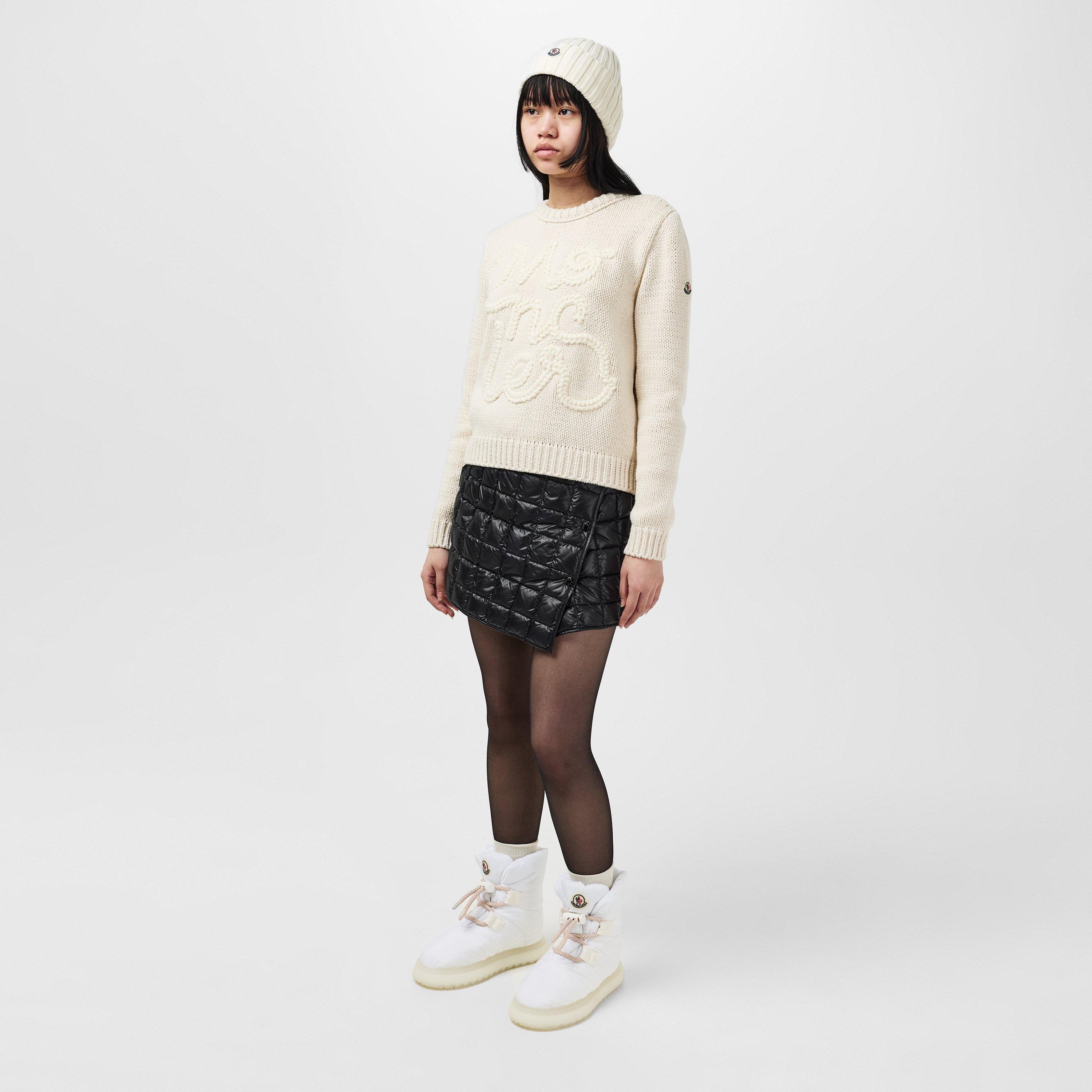 Cream 034 - Moncler - Embroidered Logo Cotton Jumper - 4