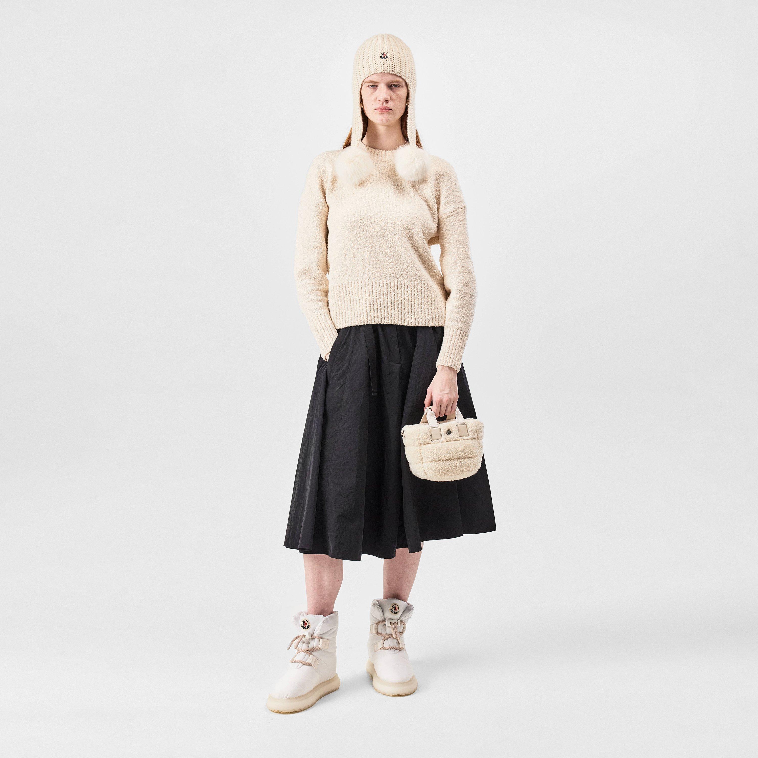 Black 999 - Moncler - Belted Skater Skirt - 4